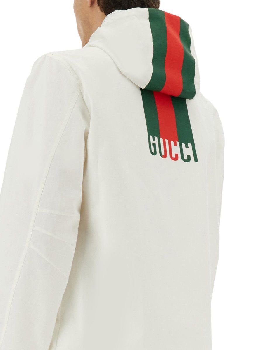 Gucci GUCCI ZIPPER SWEATSHIRT "WEB" - WHITE (IT 50) Size US L / EU 52-54 / 3 - 2 Thumbnail