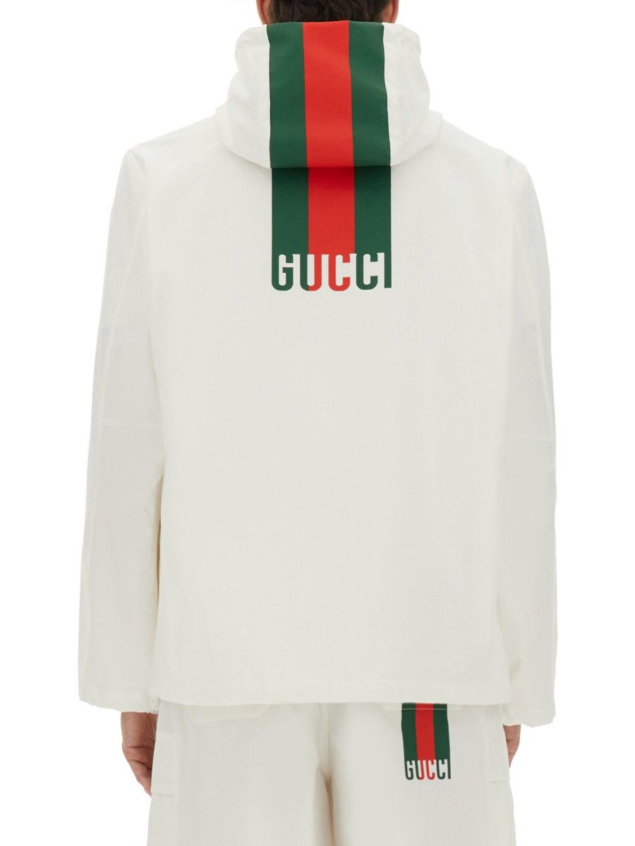 Gucci GUCCI ZIPPER SWEATSHIRT "WEB" - WHITE (IT 50) Size US L / EU 52-54 / 3 - 3 Thumbnail