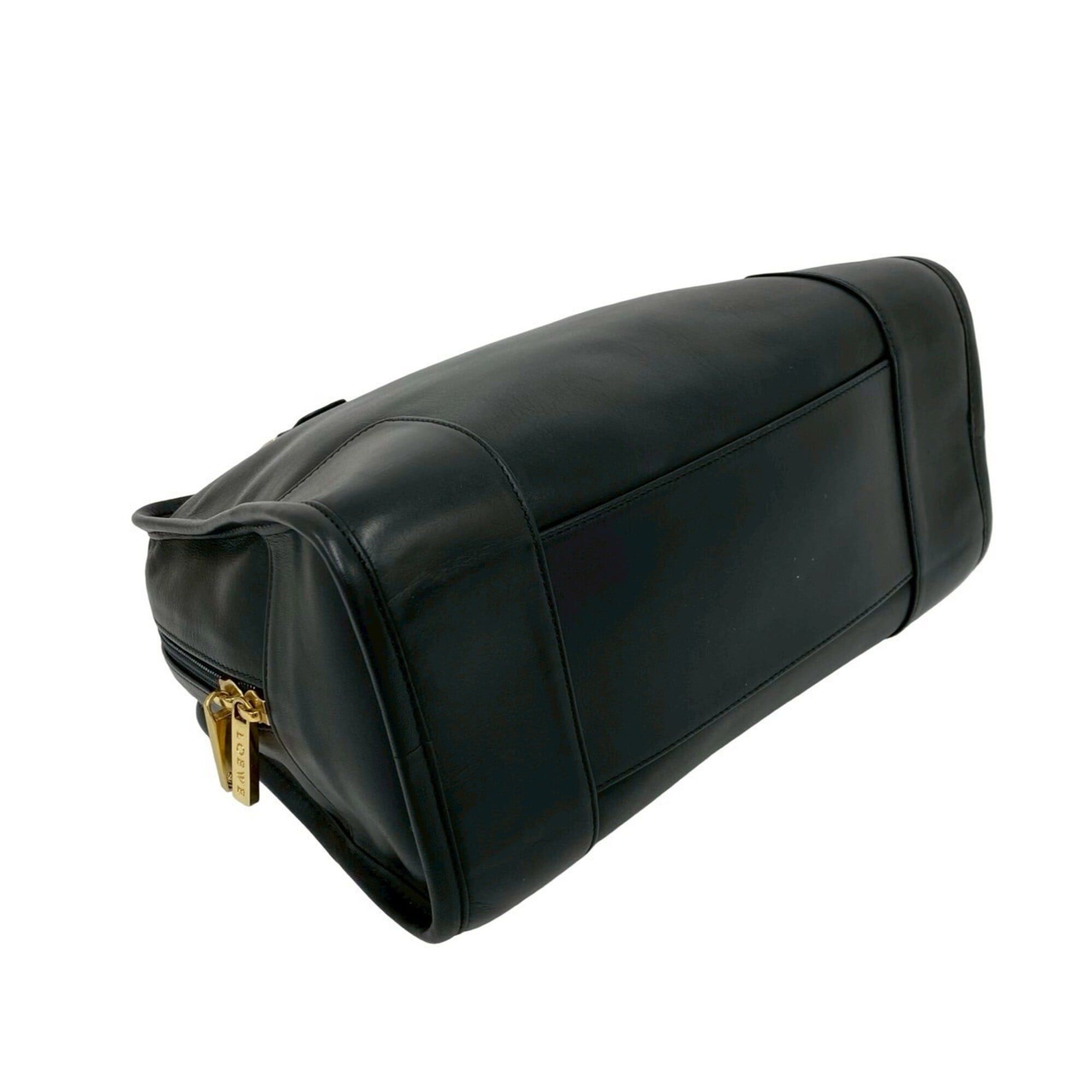 Loewe LOEWE Vintage Amazona 28 Anagram Logo Leather Handbag Mini Boston Bag Black 48980 Size ONE SIZE - 7 Thumbnail