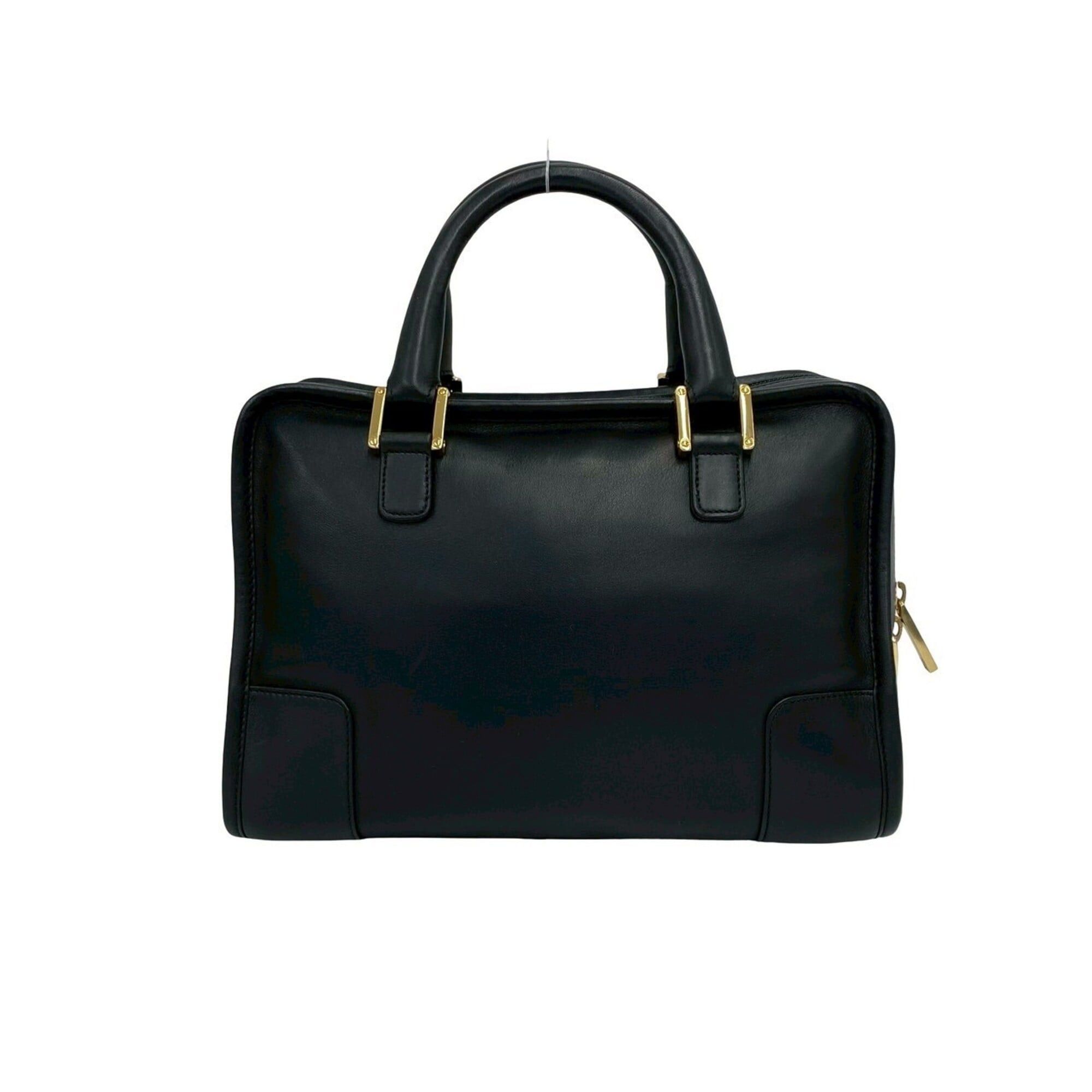 Loewe LOEWE Vintage Amazona 28 Anagram Logo Leather Handbag Mini Boston Bag Black 48980 Size ONE SIZE - 3 Thumbnail