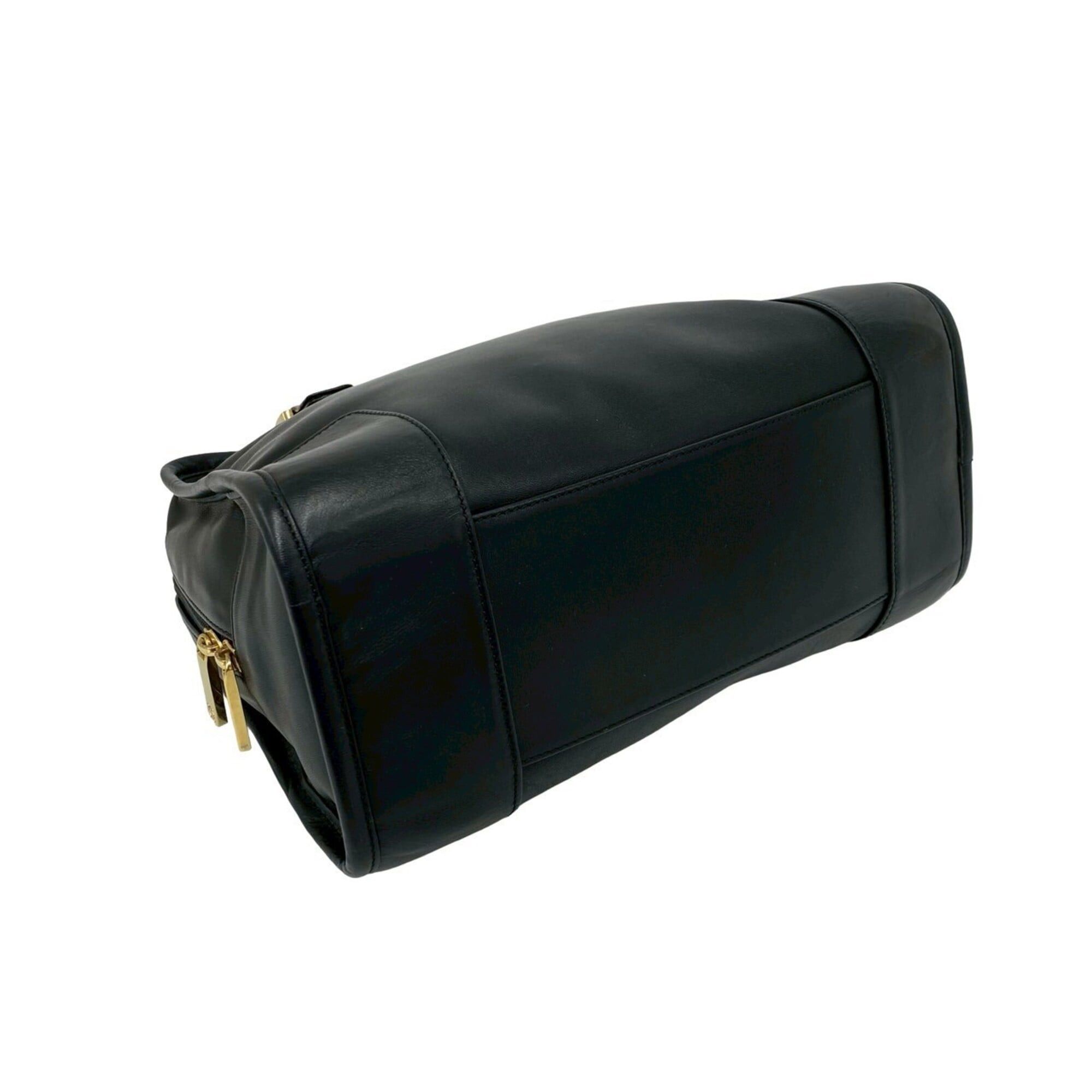 Loewe LOEWE Vintage Amazona 28 Anagram Logo Leather Handbag Mini Boston Bag Black 48801 Size ONE SIZE - 7 Thumbnail