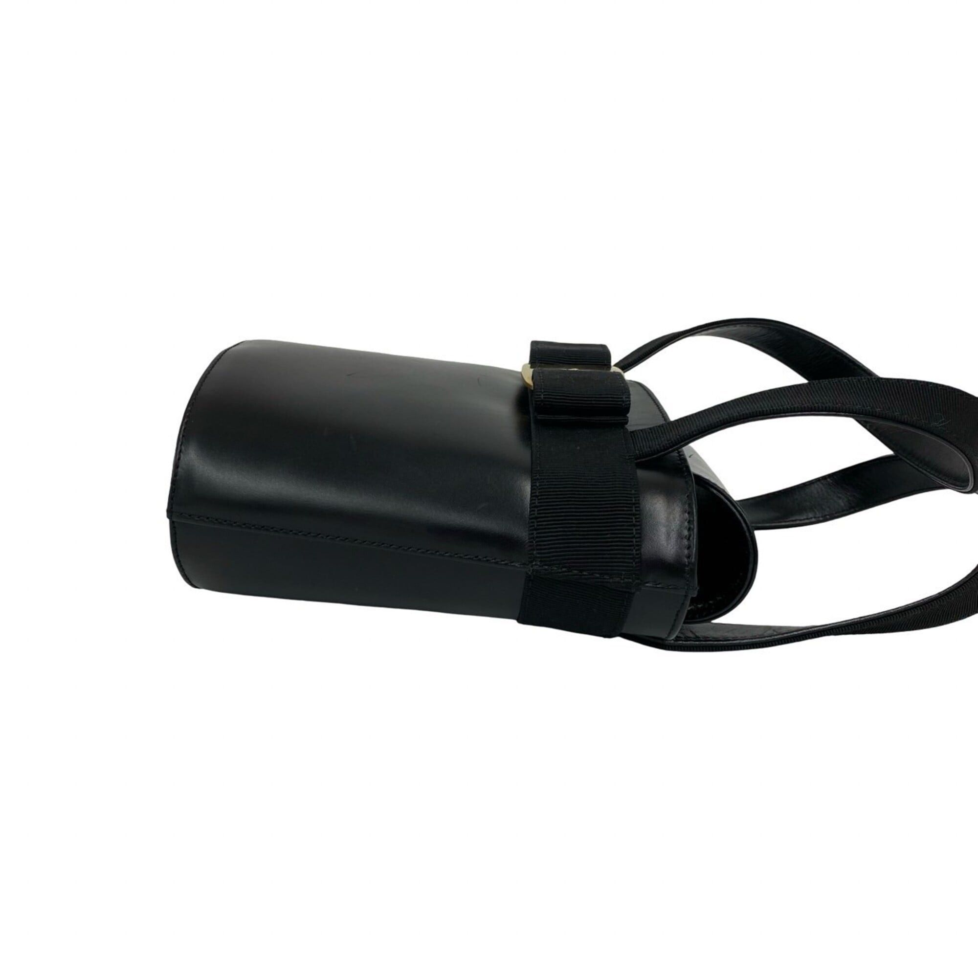 Salvatore Ferragamo Salvatore Ferragamo Vintage Vara Ribbon Leather Handbag, Black, 47876 Size ONE SIZE - 6 Thumbnail