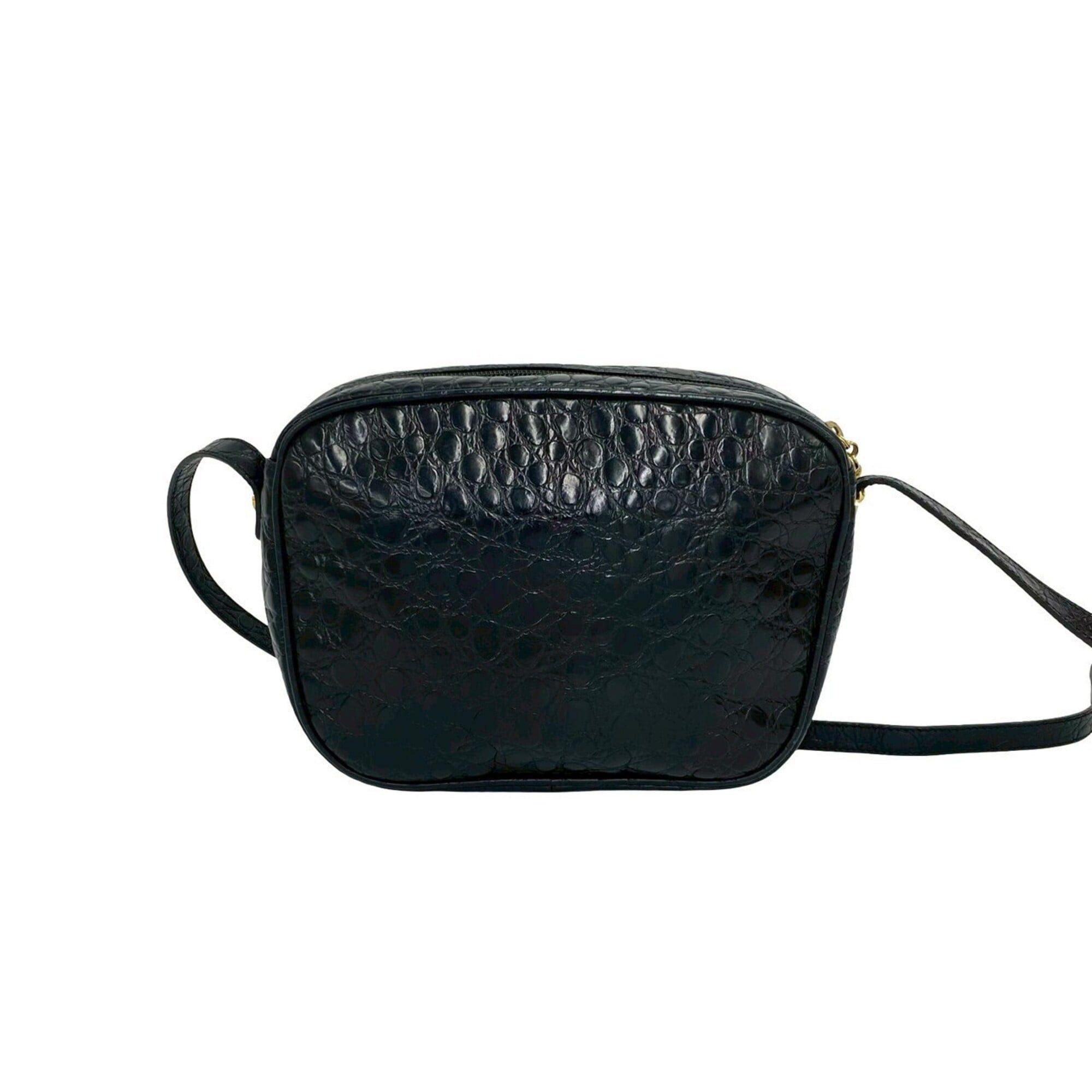 Salvatore Ferragamo Salvatore Ferragamo Vintage Vara Leather Semi-Shoulder Bag with Hardware, Black, 73909 Size ONE SIZE - 3 Thumbnail