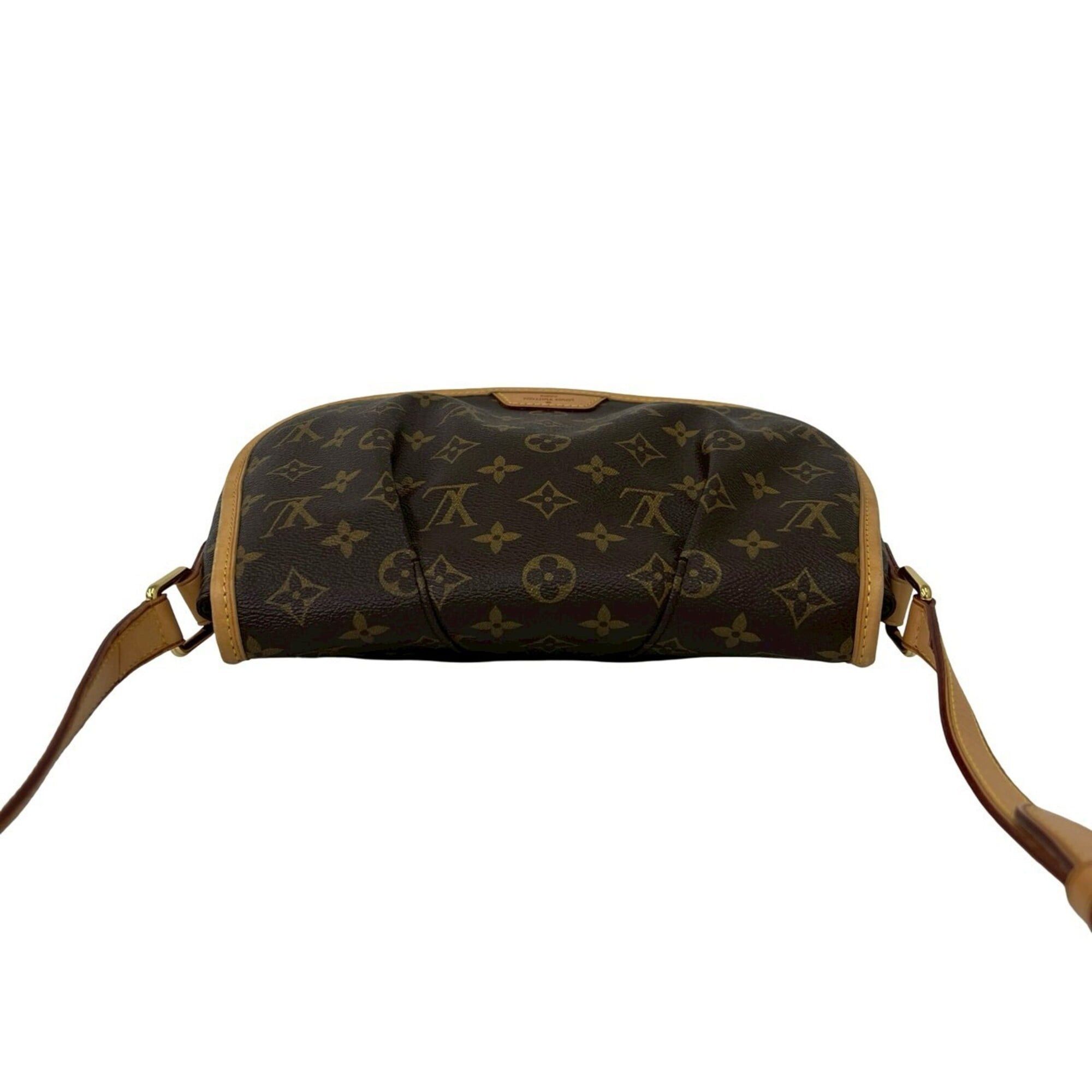 Louis Vuitton LOUIS VUITTON Menilmontant PM Monogram Leather Shoulder Bag/Pochette, Brown, 19517 Size ONE SIZE - 4 Thumbnail