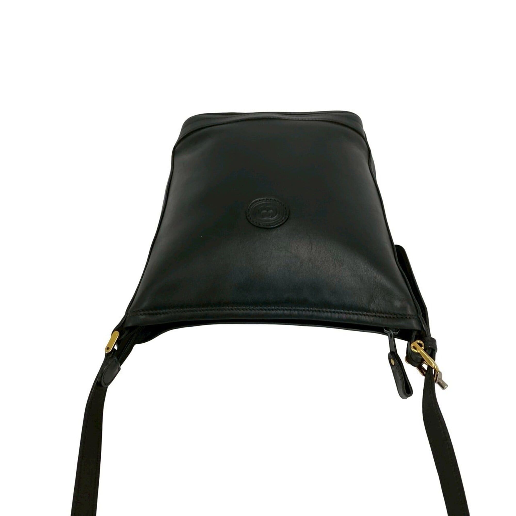 Gucci GUCCI Vintage GG Logo Leather Shoulder Bag/Sacoche/Pouch, Black, 38502 Size ONE SIZE - 4 Thumbnail