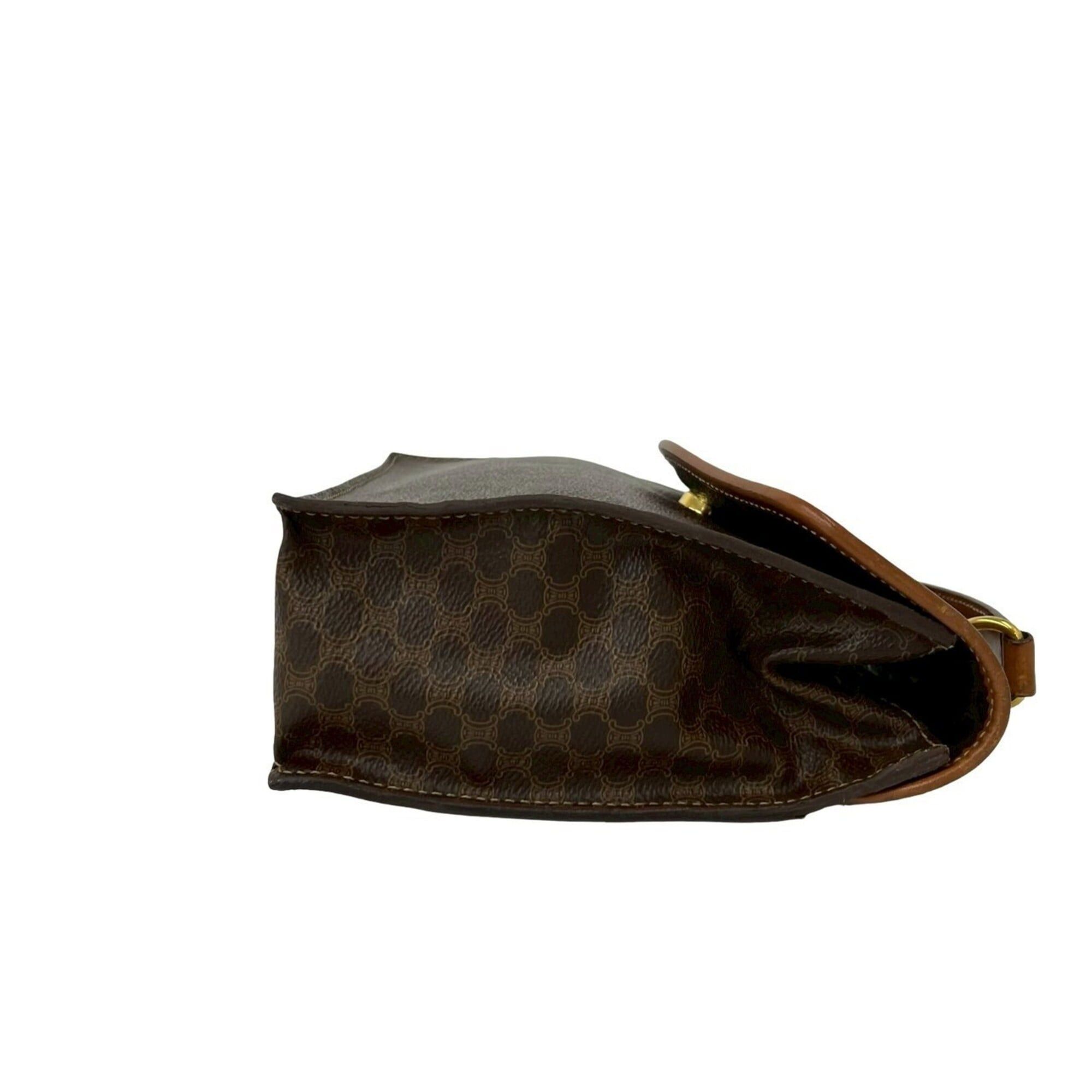 Celine CELINE Macadam Blazon Triomphe Pattern Leather 2-way Handbag/Shoulder Bag Brown 58293 Size ONE SIZE - 6 Thumbnail