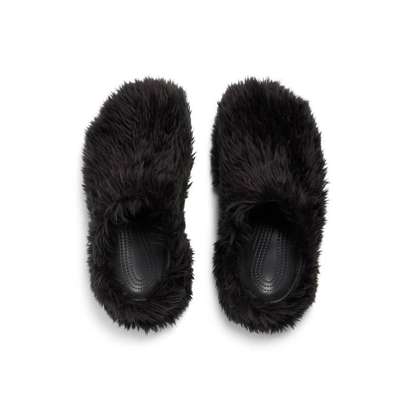 Balenciaga men's crocs™ mule fake fur in black Size US 10 / EU 43 - 4 Thumbnail