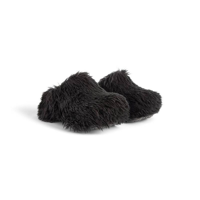Balenciaga men's crocs™ mule fake fur in black Size US 12 / EU 45 - 2 Thumbnail