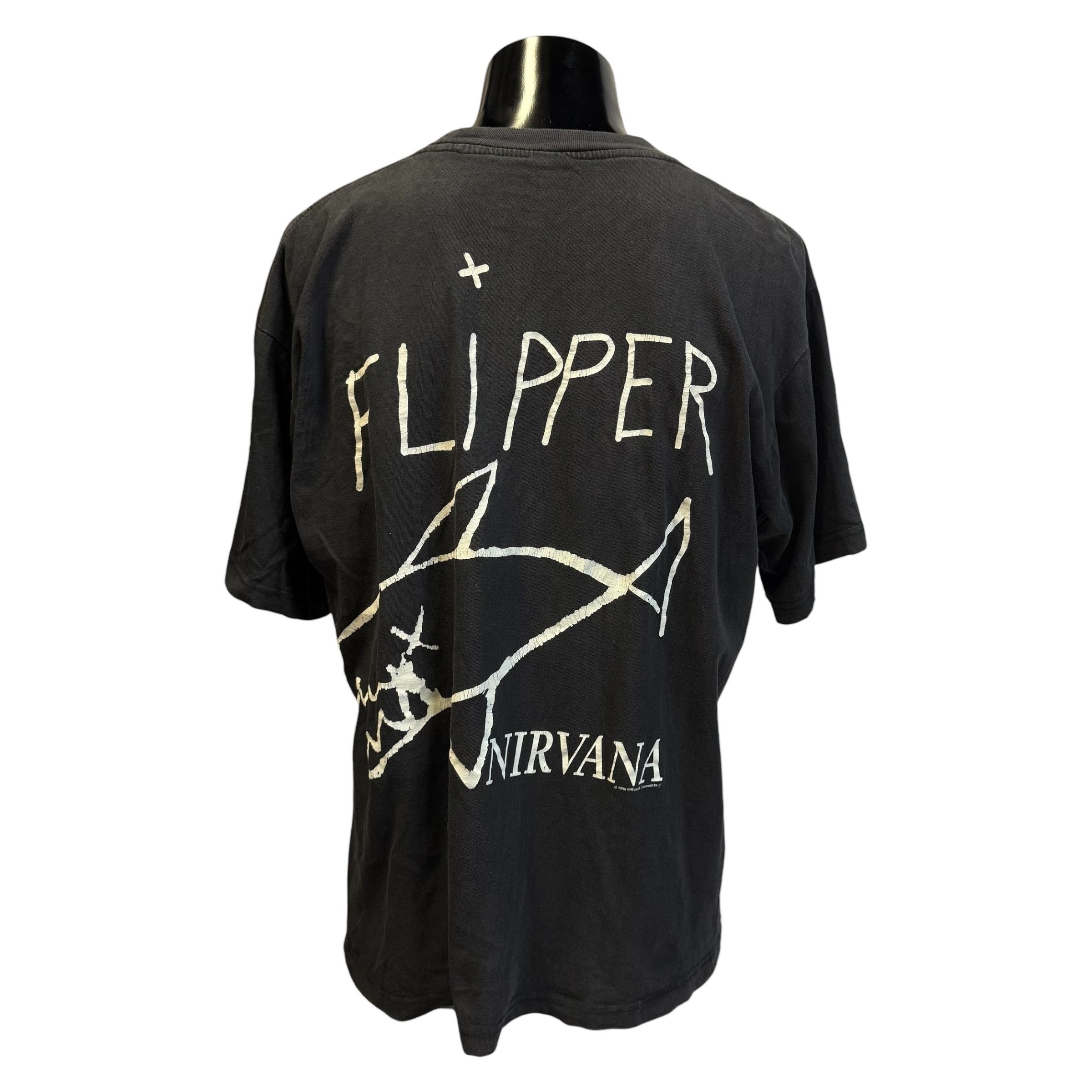 Nirvana Nirvana FLIPPER Vintage T-Shirt Black Size XL Size US XL / EU 56 / 4 - 2 Thumbnail