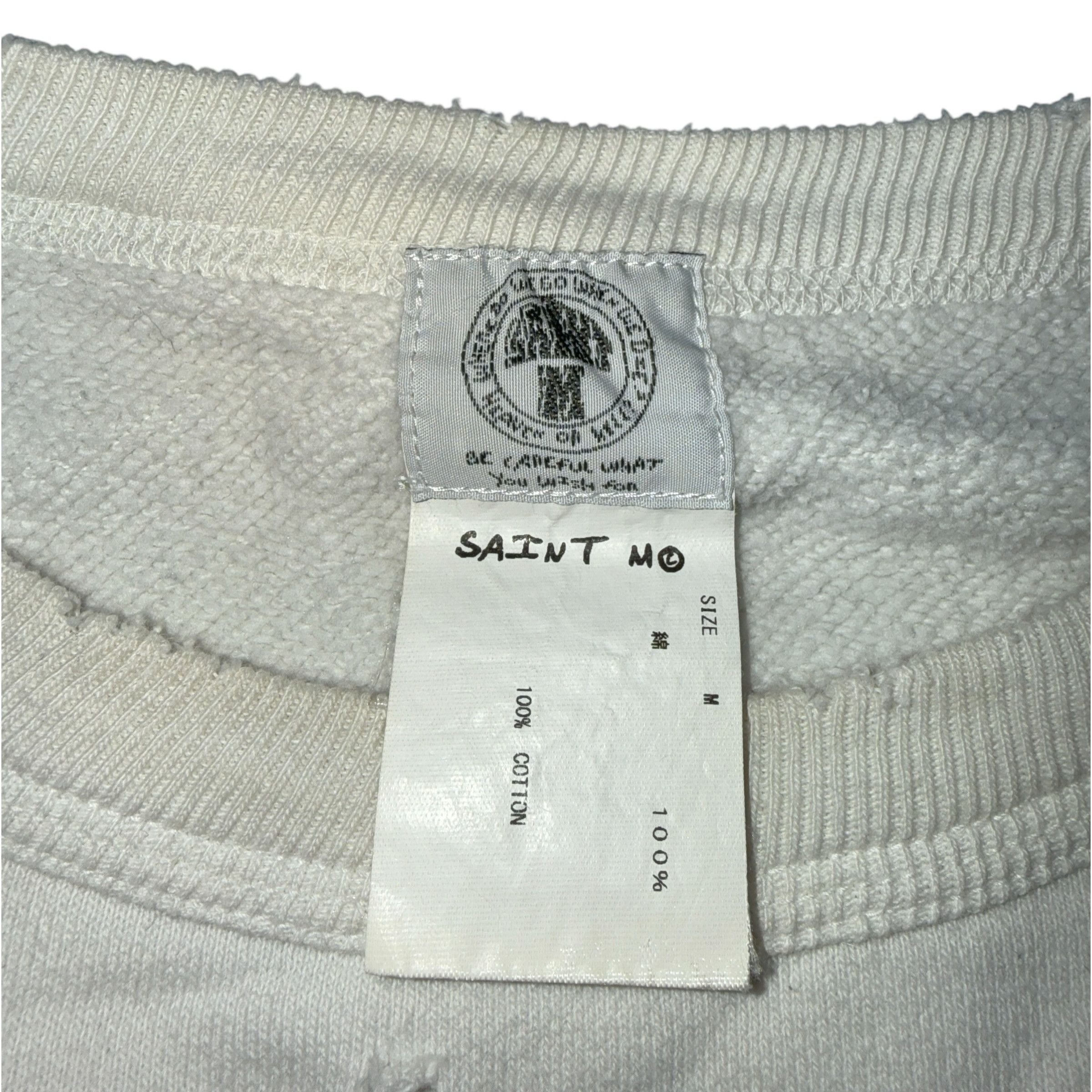 Saint Michael Saint Michael 21SS Sweatshirt White Size M Size US M / EU 48-50 / 2 - 5 Thumbnail