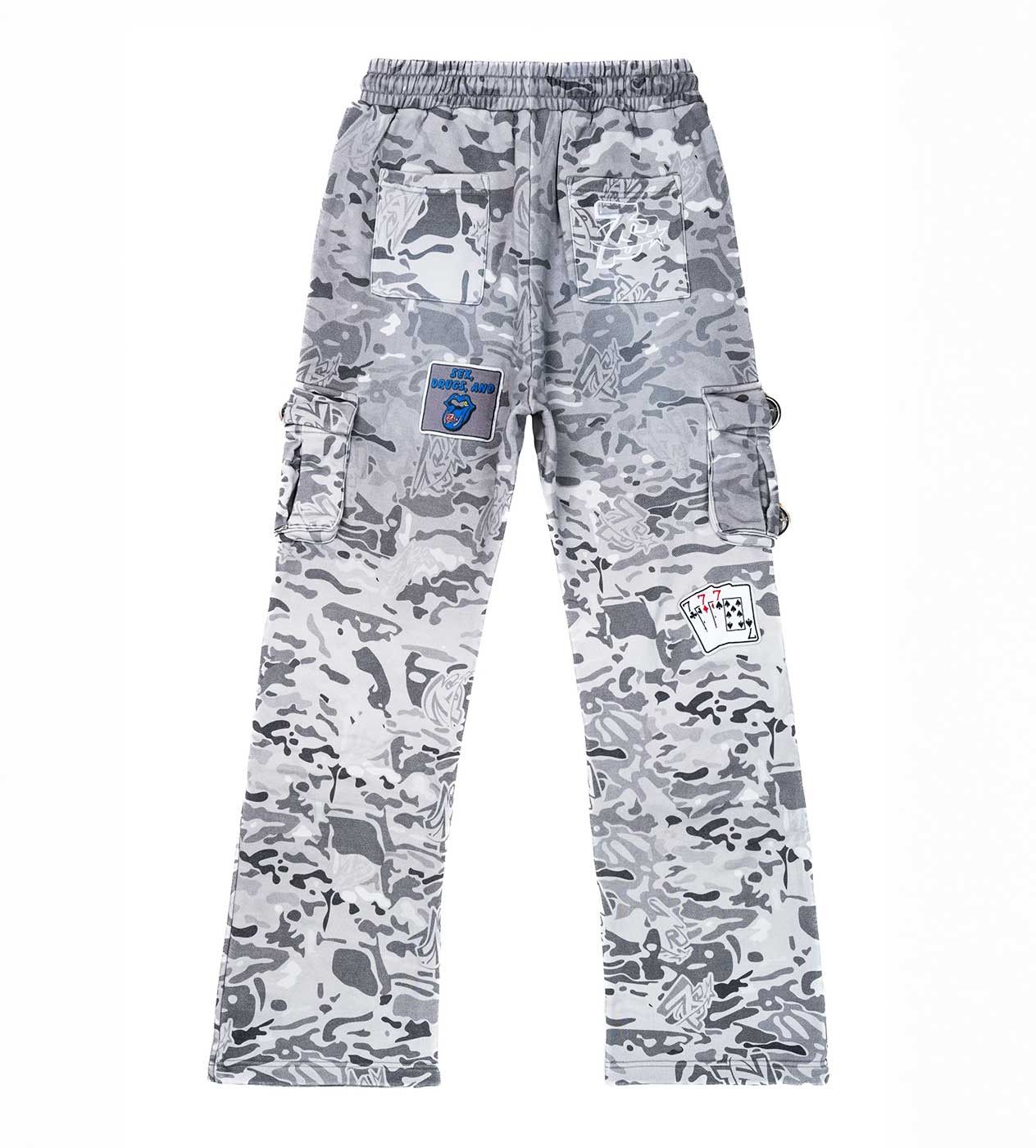 TRIPLE SEVENS Camo Sweatpants Grey Size US 32 / EU 48 - 2 Thumbnail