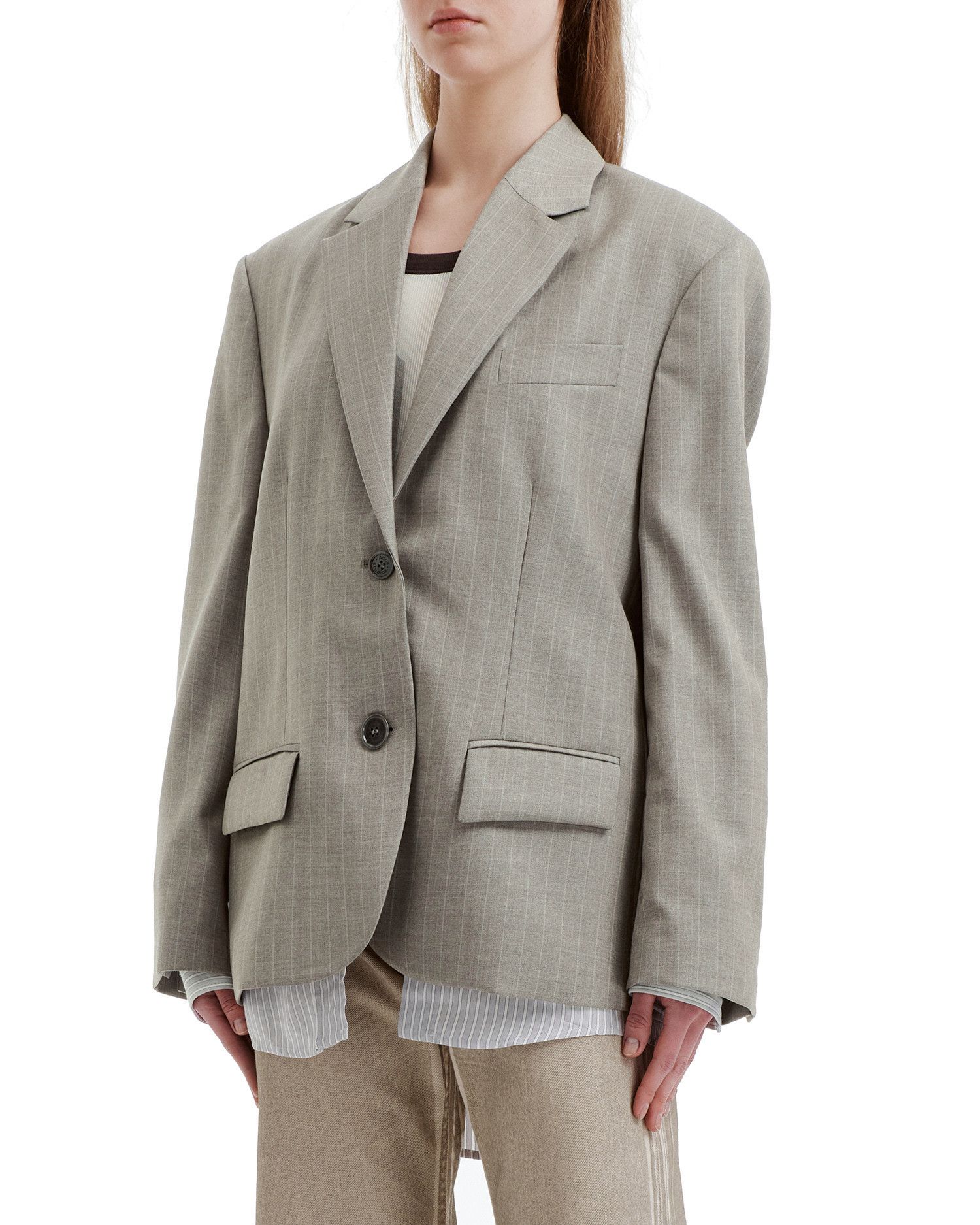 Acne Studios Acne Studios Stripe Spliced Design Blazer Jacket Size S / US 4 / IT 40 - 3 Thumbnail