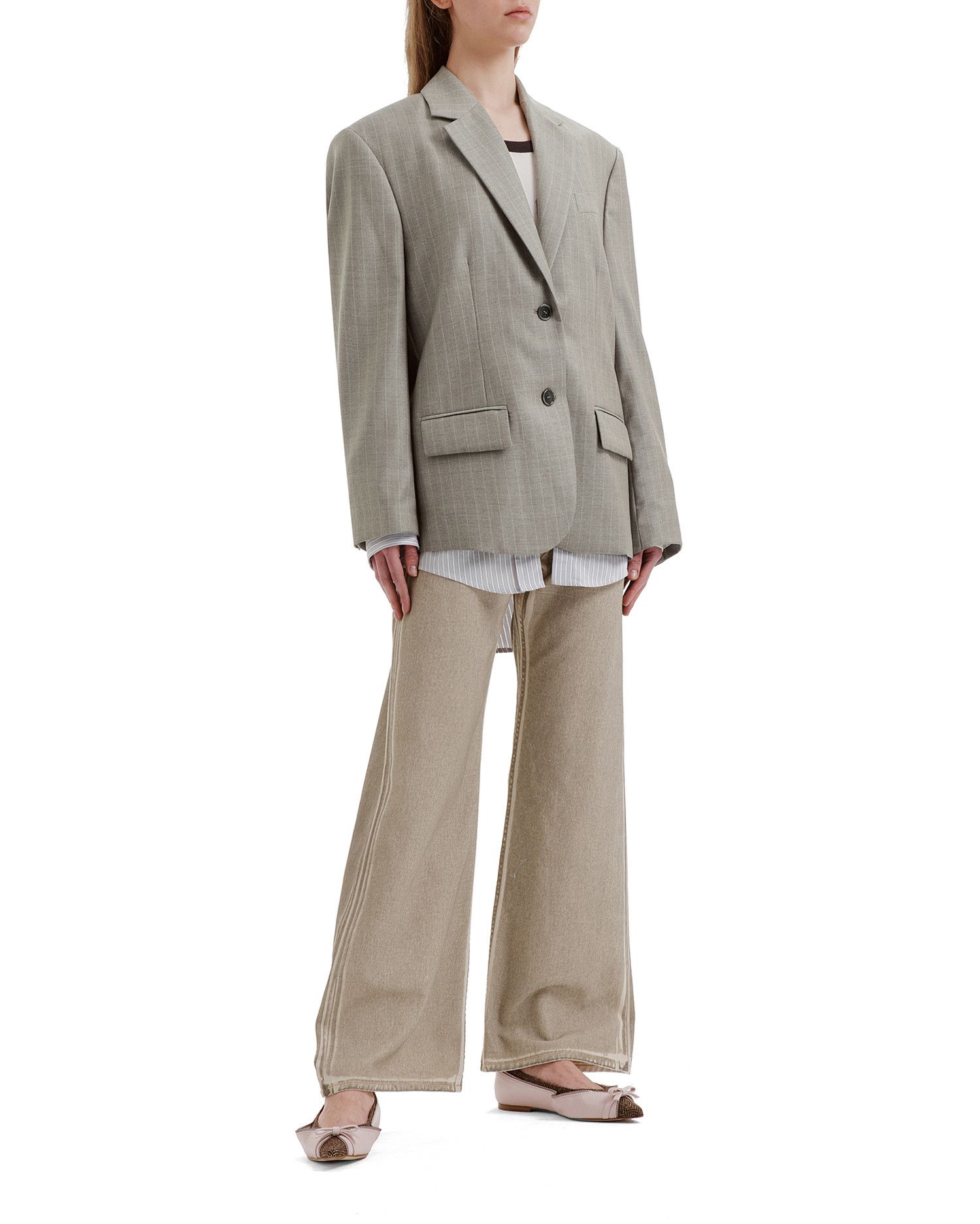 Acne Studios Acne Studios Stripe Spliced Design Blazer Jacket Size S / US 4 / IT 40 - 2 Thumbnail