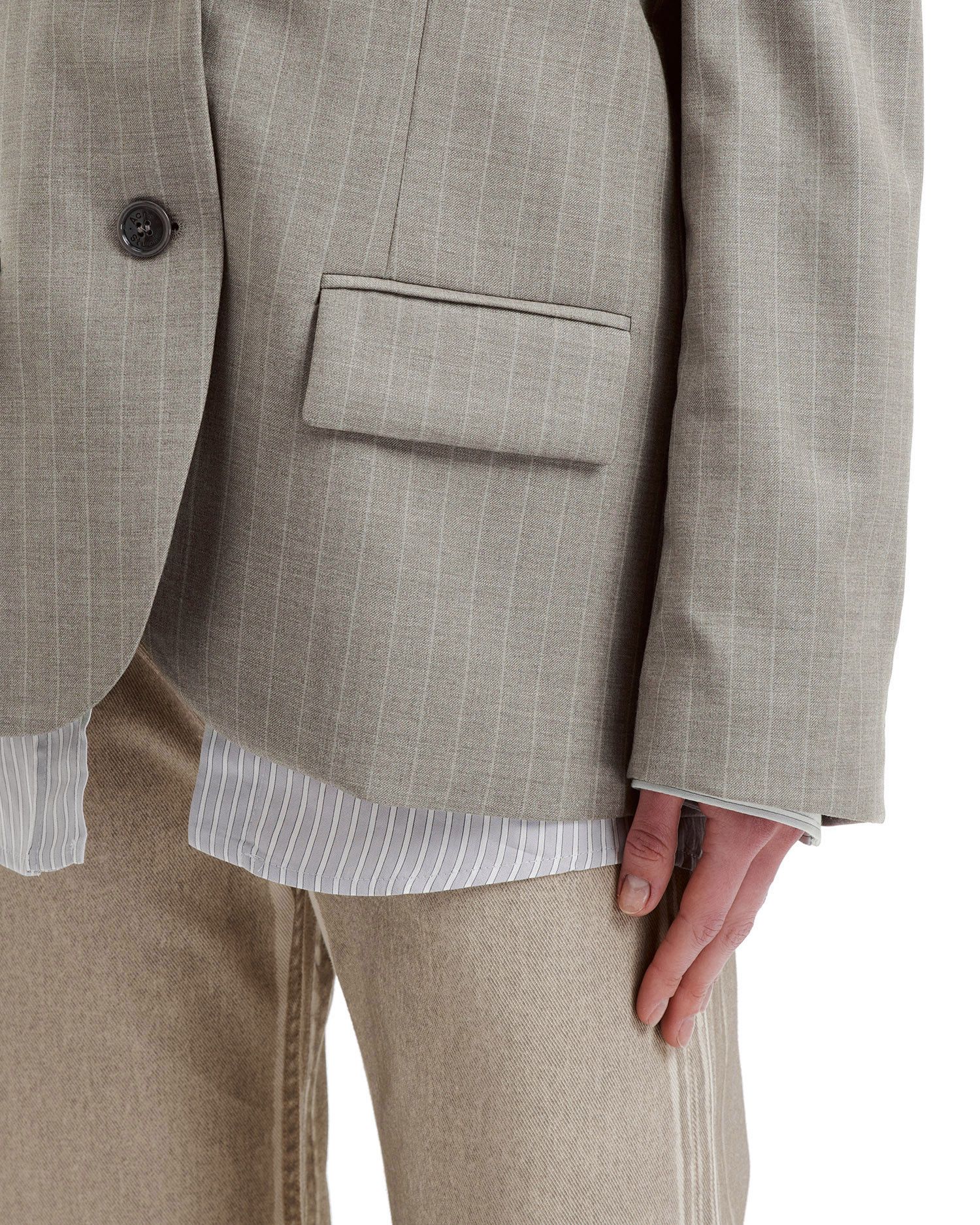 Acne Studios Acne Studios Stripe Spliced Design Blazer Jacket Size S / US 4 / IT 40 - 5 Thumbnail