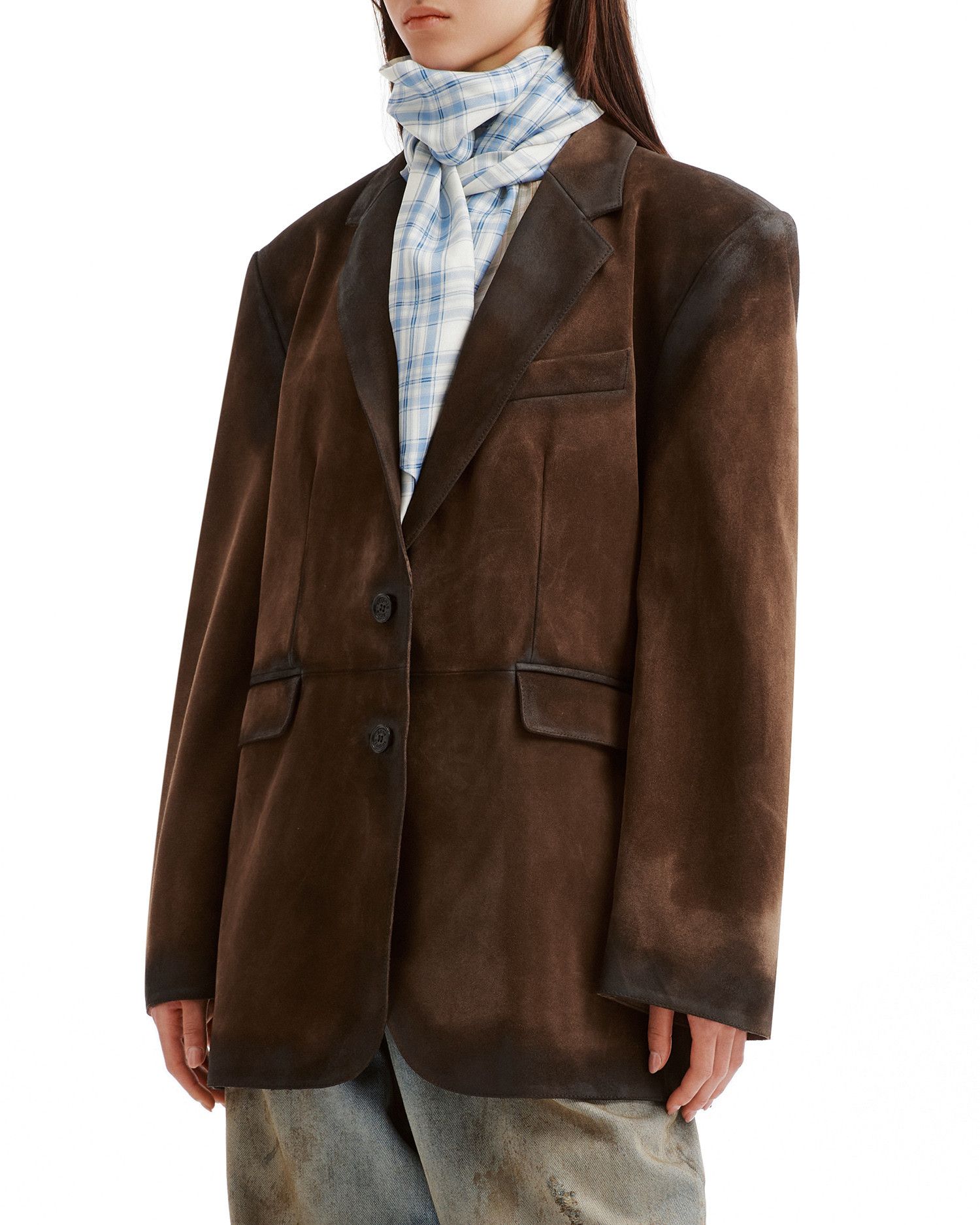 Acne Studios Acne Studios Distressed Design Leather Blazer Jacket Size XS / US 0-2 / IT 36-38 - 3 Thumbnail