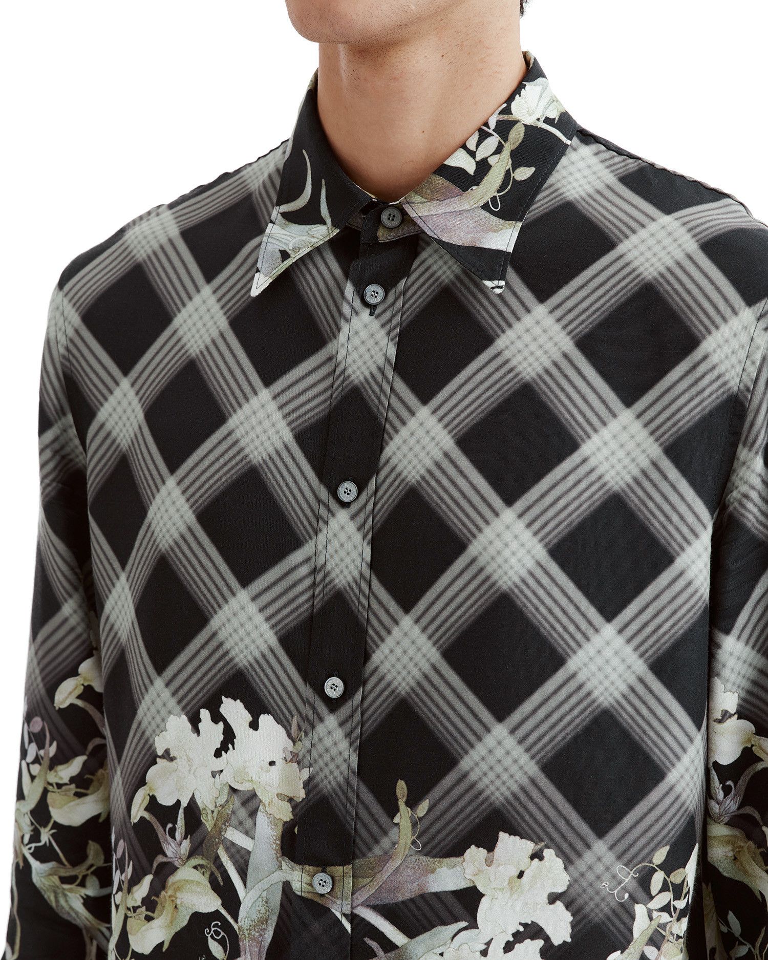 Acne Studios Acne Studios Plaid Floral Pattern Shirt Size US L / EU 52-54 / 3 - 5 Thumbnail
