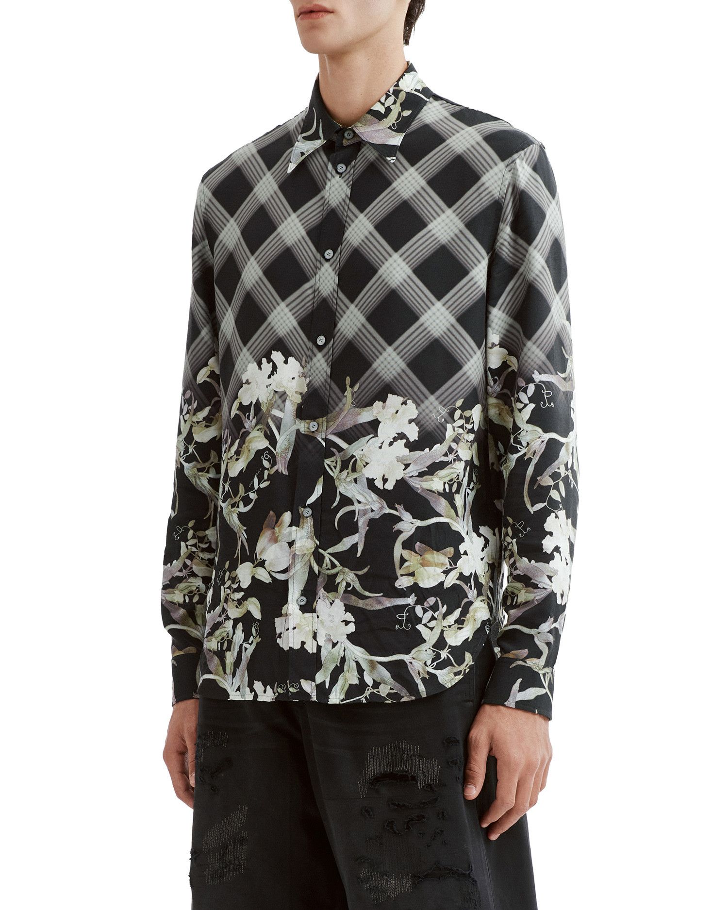 Acne Studios Acne Studios Plaid Floral Pattern Shirt Size US M / EU 48-50 / 2 - 3 Thumbnail