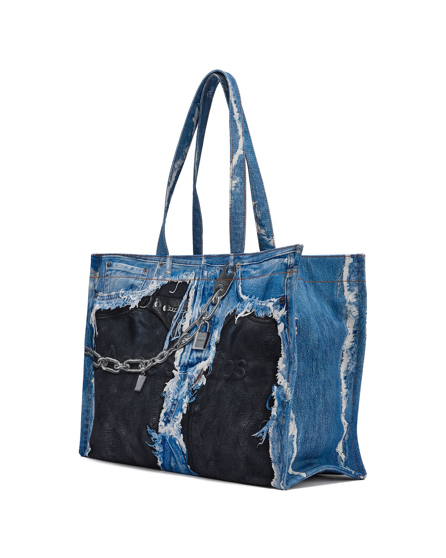 Acne Studios Acne Studios Chain Printed Denim Tote Size ONE SIZE - 4 Thumbnail