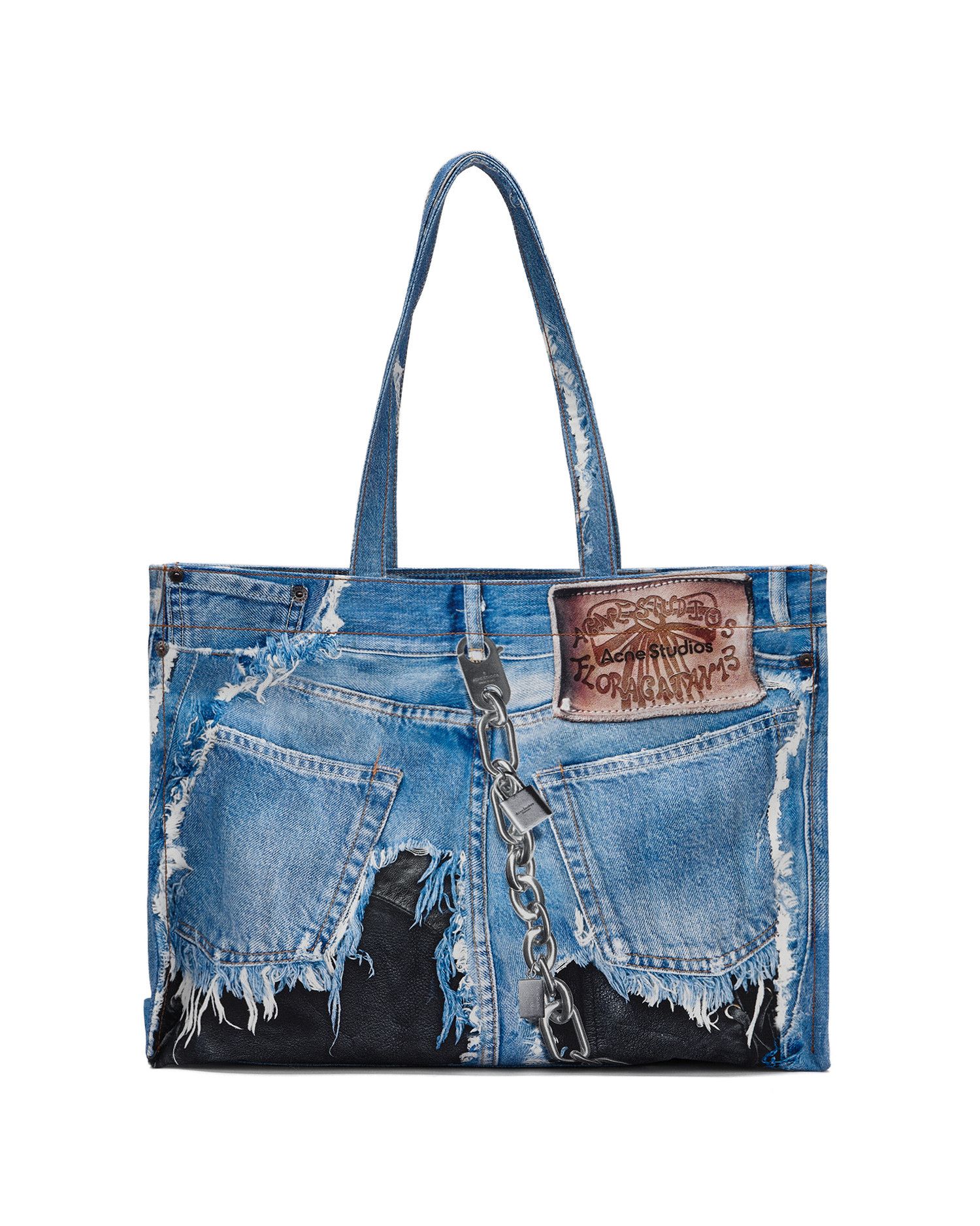 Acne Studios Acne Studios Chain Printed Denim Tote Size ONE SIZE - 5 Thumbnail