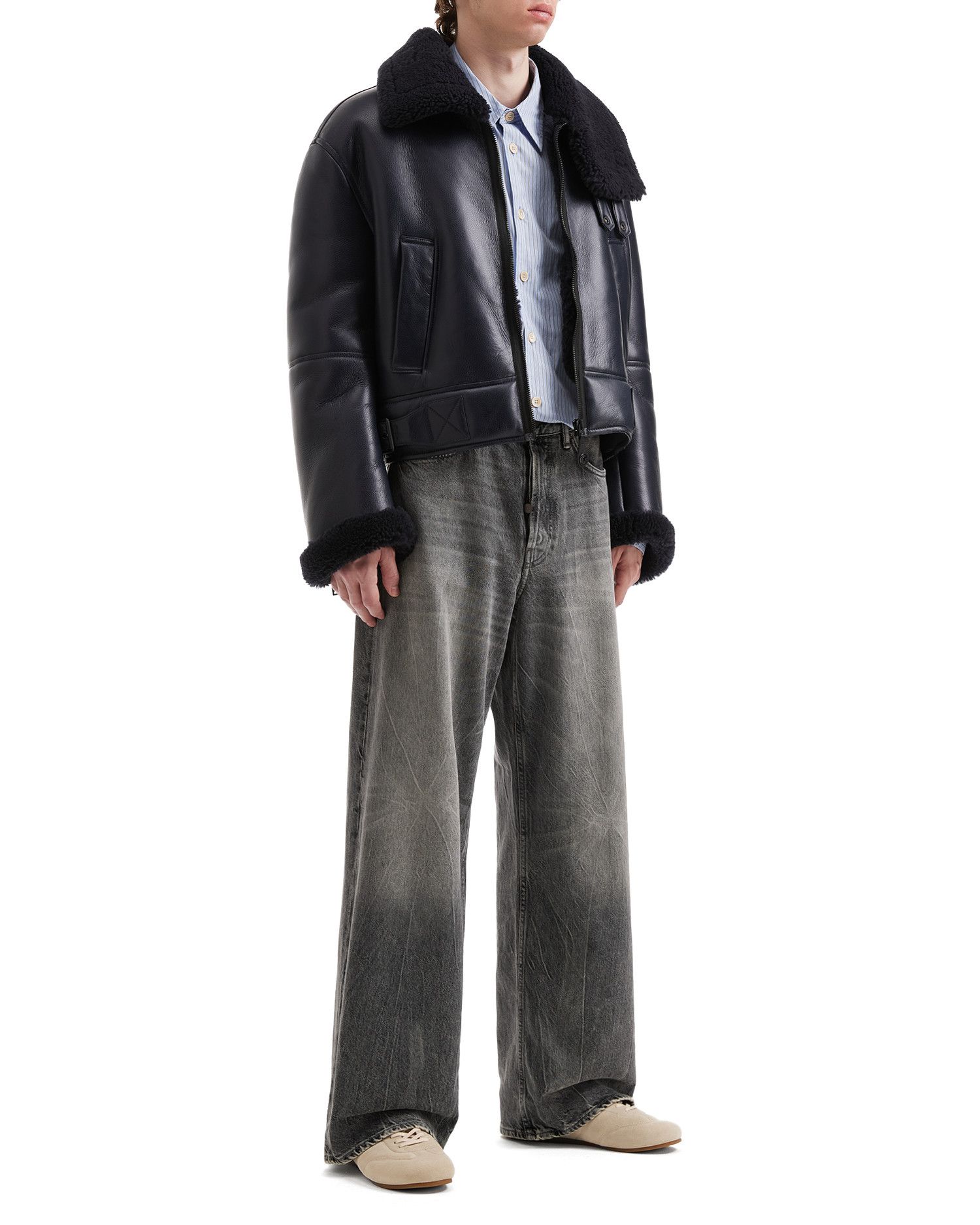 Acne Studios Acne Studios Ornament Fur Collar Leather Jacket Size US M / EU 48-50 / 2 - 2 Thumbnail