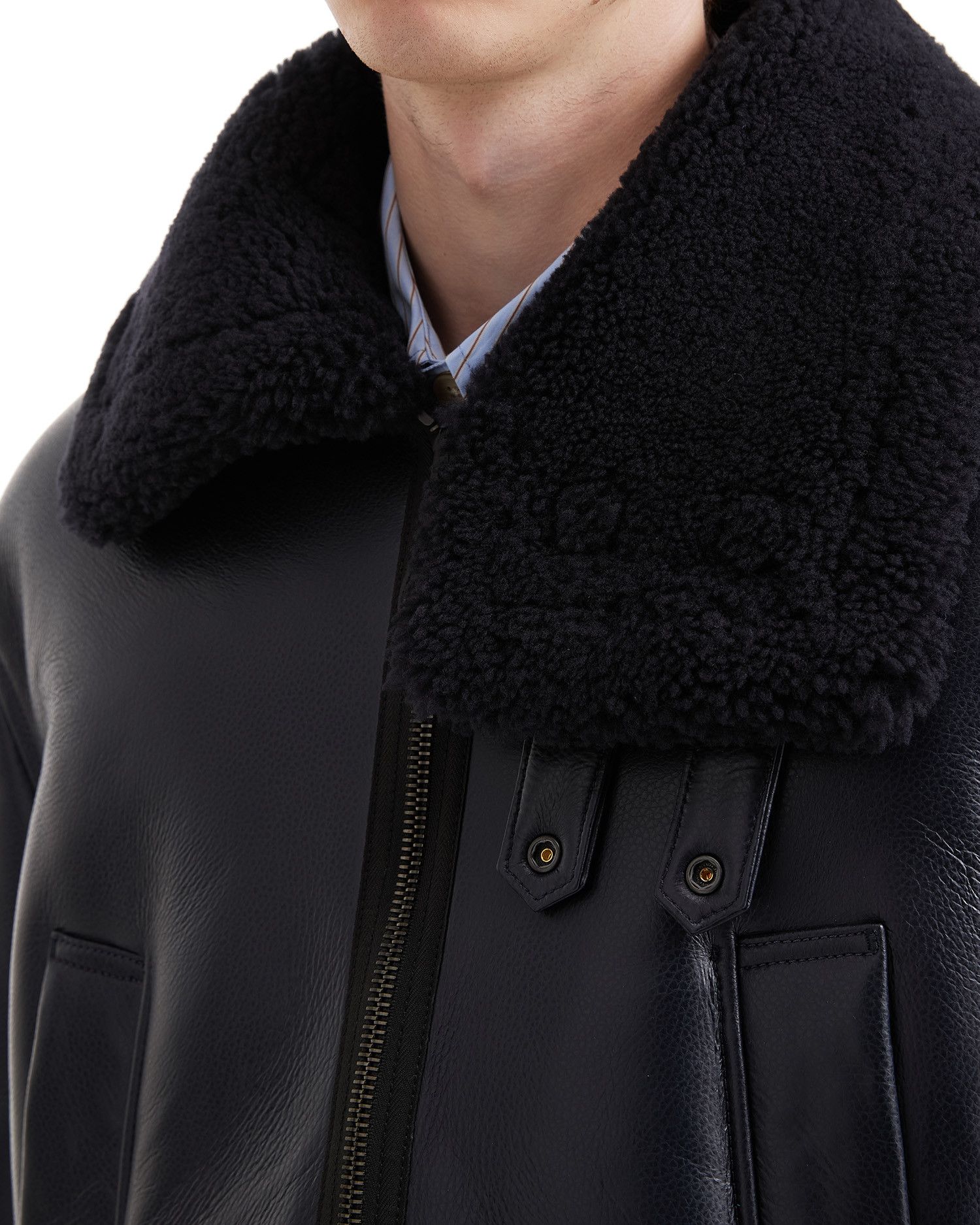 Acne Studios Acne Studios Ornament Fur Collar Leather Jacket Size US M / EU 48-50 / 2 - 5 Thumbnail