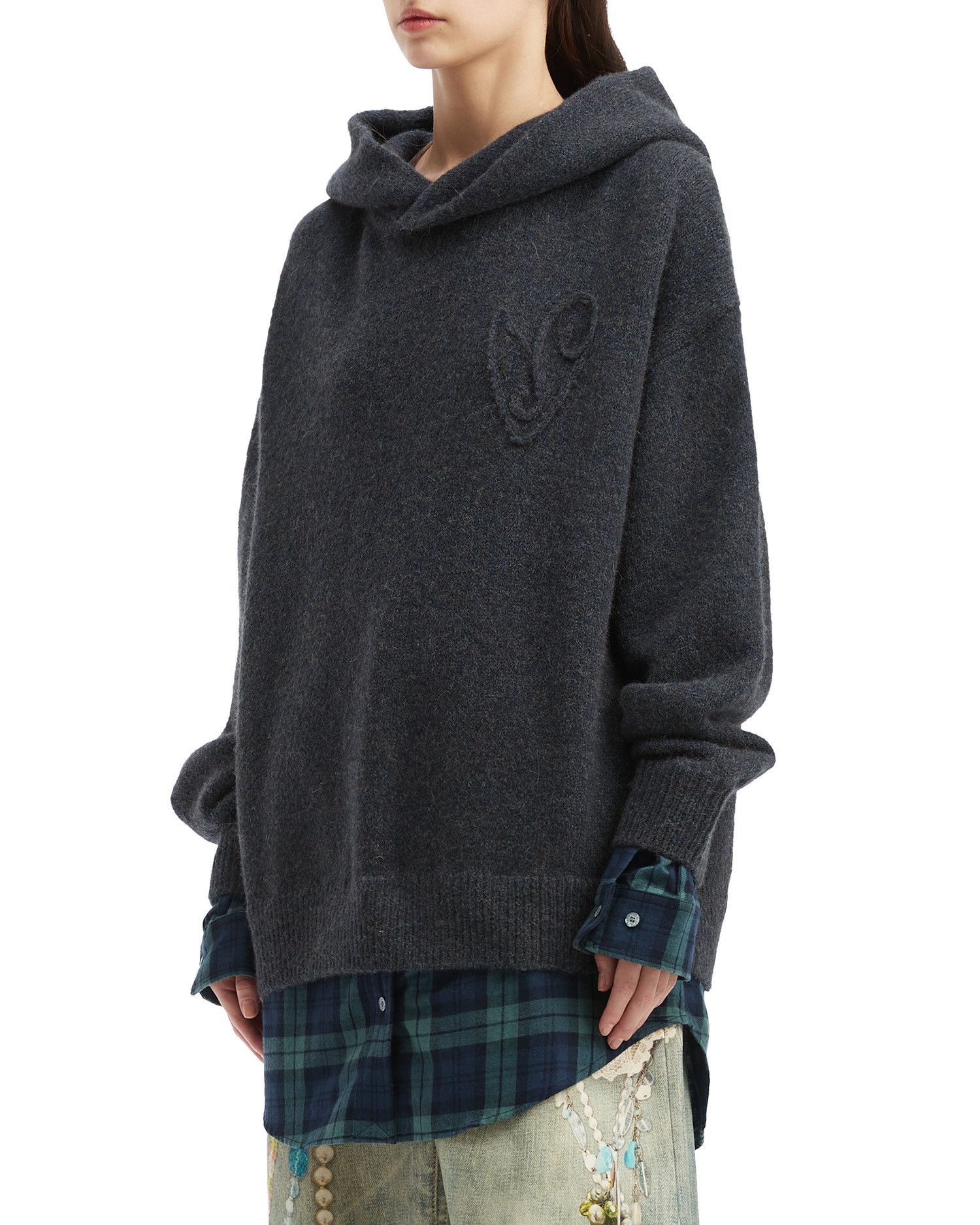 Acne Studios Acne Studios Plaid Spliced Hooded Knitwear Size XS / US 0-2 / IT 36-38 - 3 Thumbnail