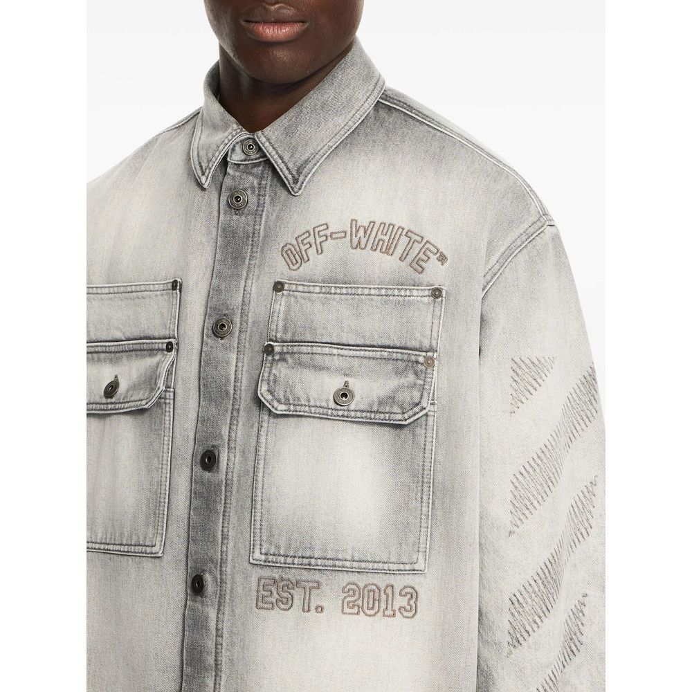 Off-White Off-white GREY Jackets - Shirt Jackets Size US L / EU 52-54 / 3 - 2 Thumbnail