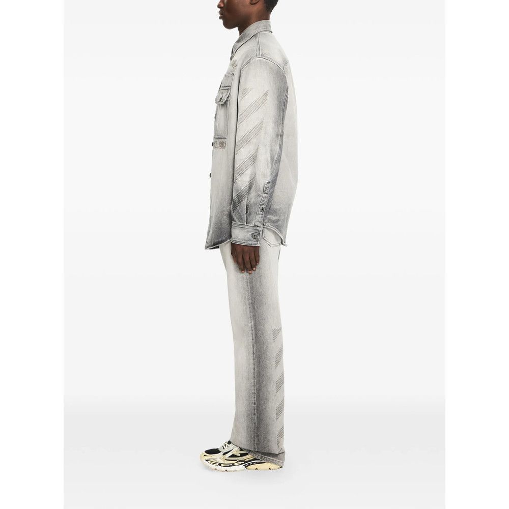 Off-White Off-white GREY Denim - Slim-Fit Jeans Size US 34 / EU 50 - 4 Thumbnail