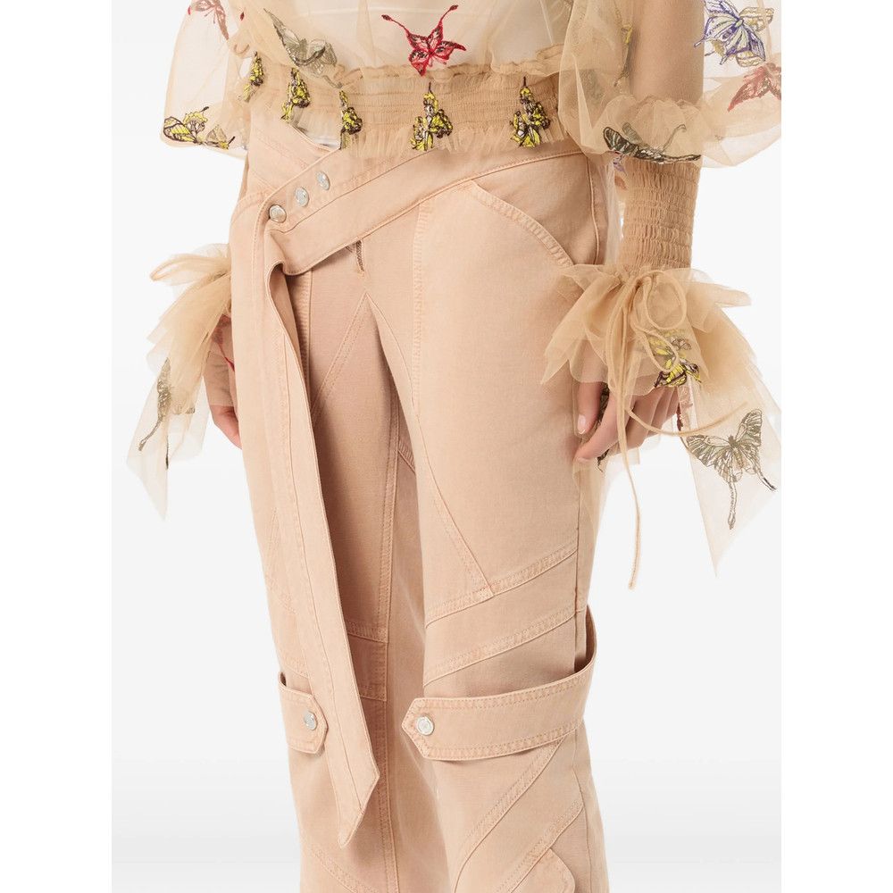 Blumarine Blumarine NEUTRALS Trousers - Flared Trousers Size 27" / US 4 / IT 40 - 2 Thumbnail