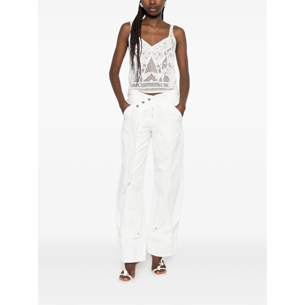 Blumarine Blumarine WHITE Trousers - Straight Trousers Size 26" / US 2 / IT 38 - 5 Thumbnail