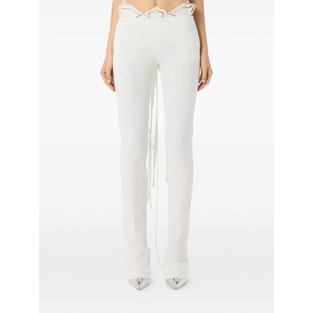Blumarine Blumarine WHITE Trousers - Straight Trousers Size 26" / US 2 / IT 38 - 3 Thumbnail
