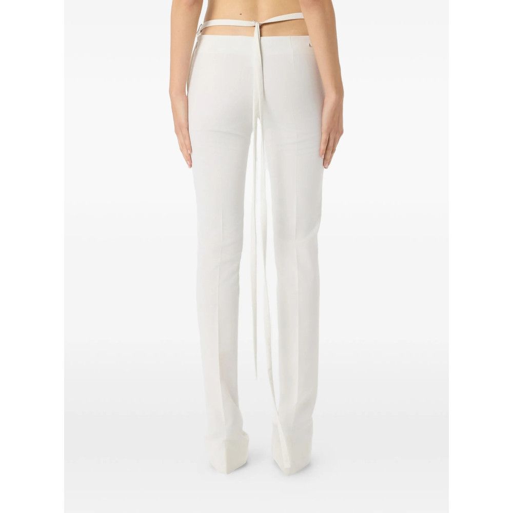 Blumarine Blumarine WHITE Trousers - Straight Trousers Size 26" / US 2 / IT 38 - 2 Thumbnail