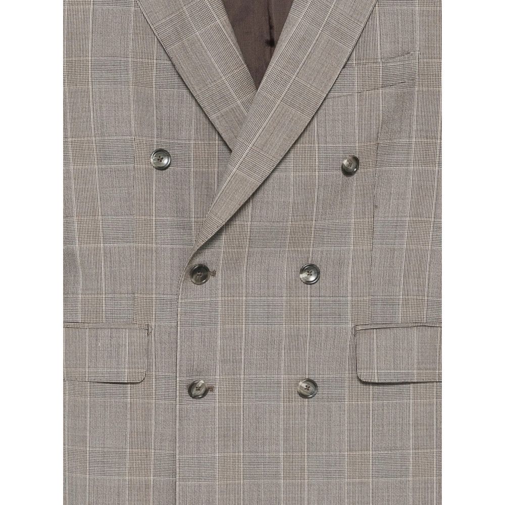 Tagliatore Tagliatore NEUTRALS Suits - Double Breasted Suits Size US XL / EU 56 / 4 - 2 Thumbnail