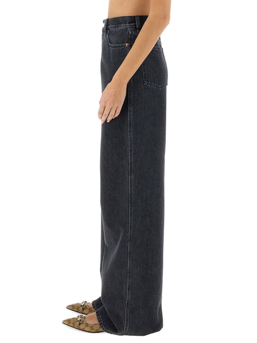 Gucci GUCCI WIDE LEG DENIM PANTS - CHARCOAL (JEANS 27) Size 27" / US 4 / IT 40 - 4 Thumbnail