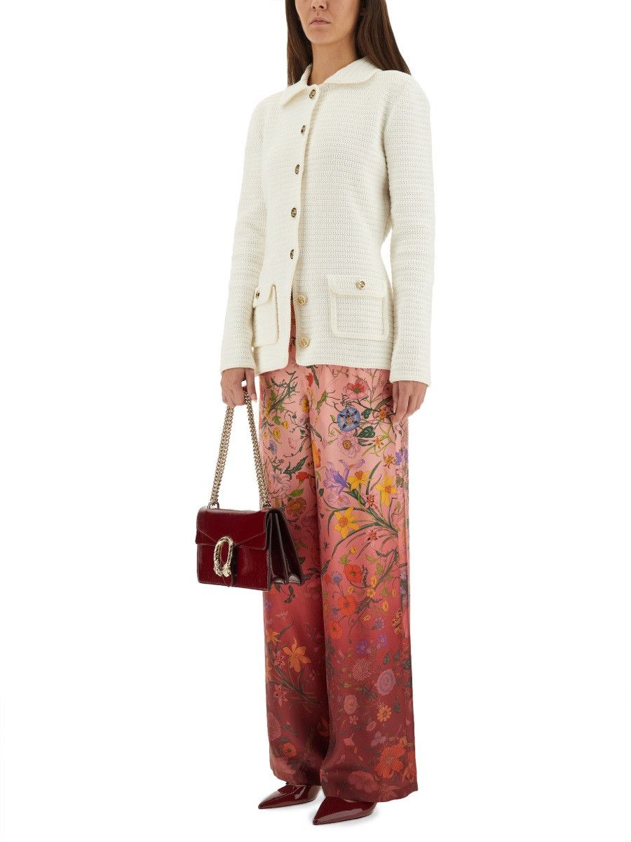 Gucci GUCCI FINE COTTON CARDIGAN - WHITE Size M / US 6-8 / IT 42-44 - 2 Thumbnail