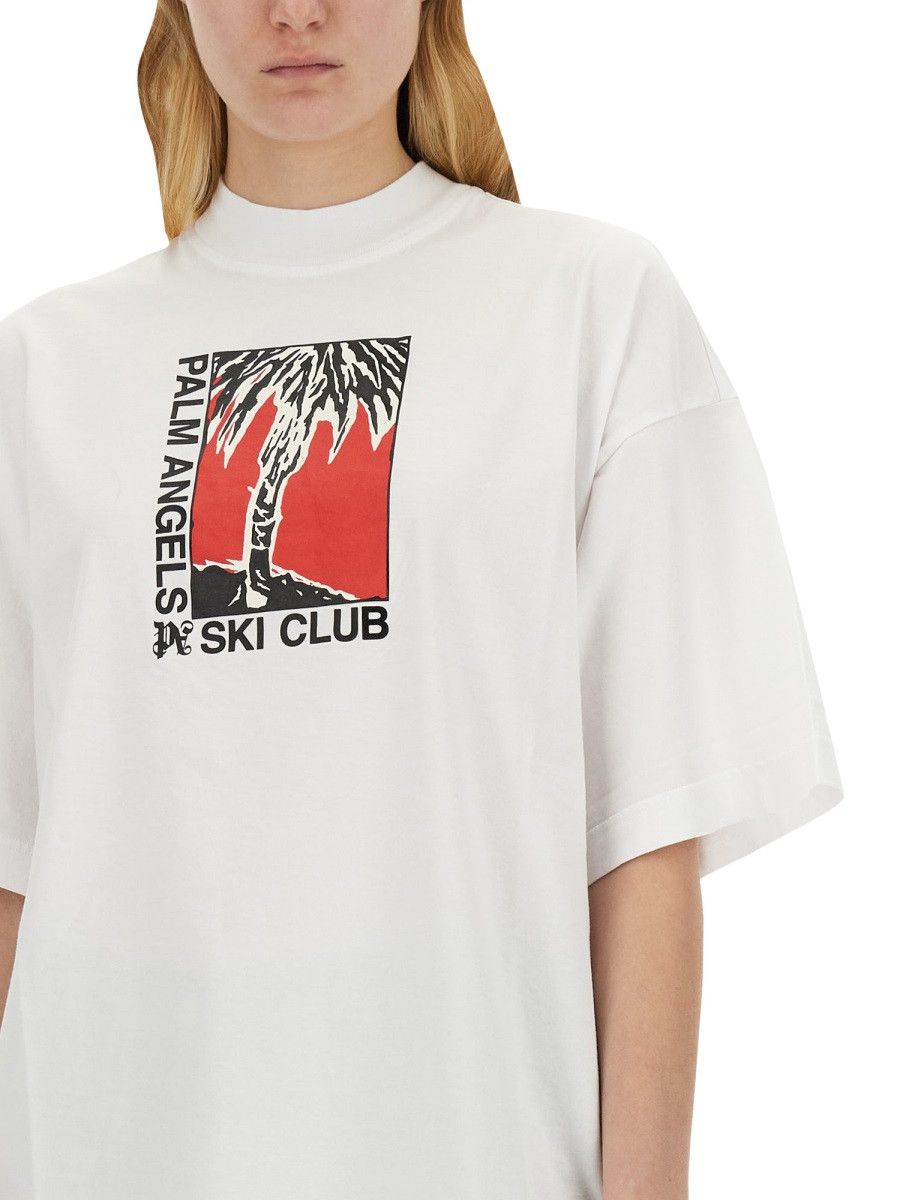 Palm Angels PALM ANGELS PALM SKI CLUB T-SHIRT - WHITE Size XS / US 0-2 / IT 36-38 - 4 Thumbnail