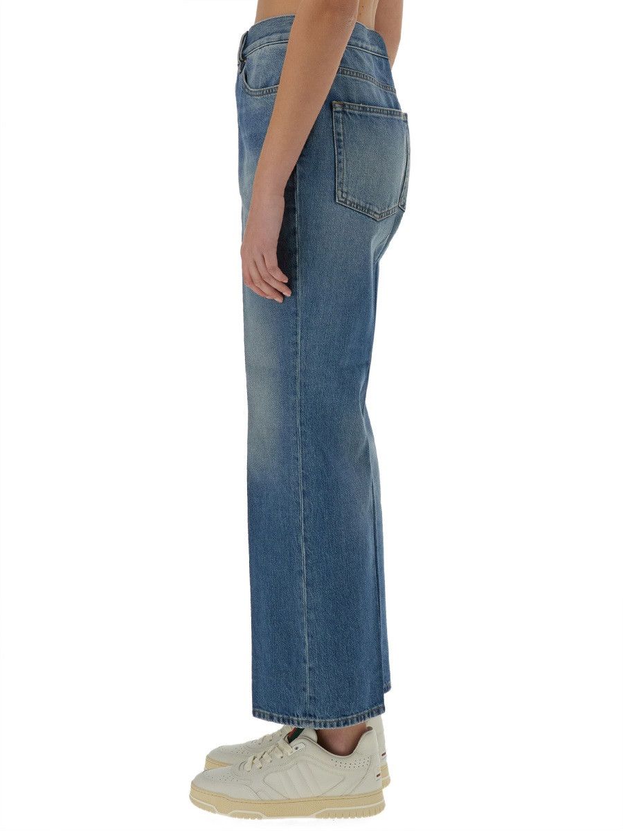 Gucci GUCCI DENIM PANTS WITH LOGO LABEL - DENIM (JEANS 27) Size 27" / US 4 / IT 40 - 4 Thumbnail