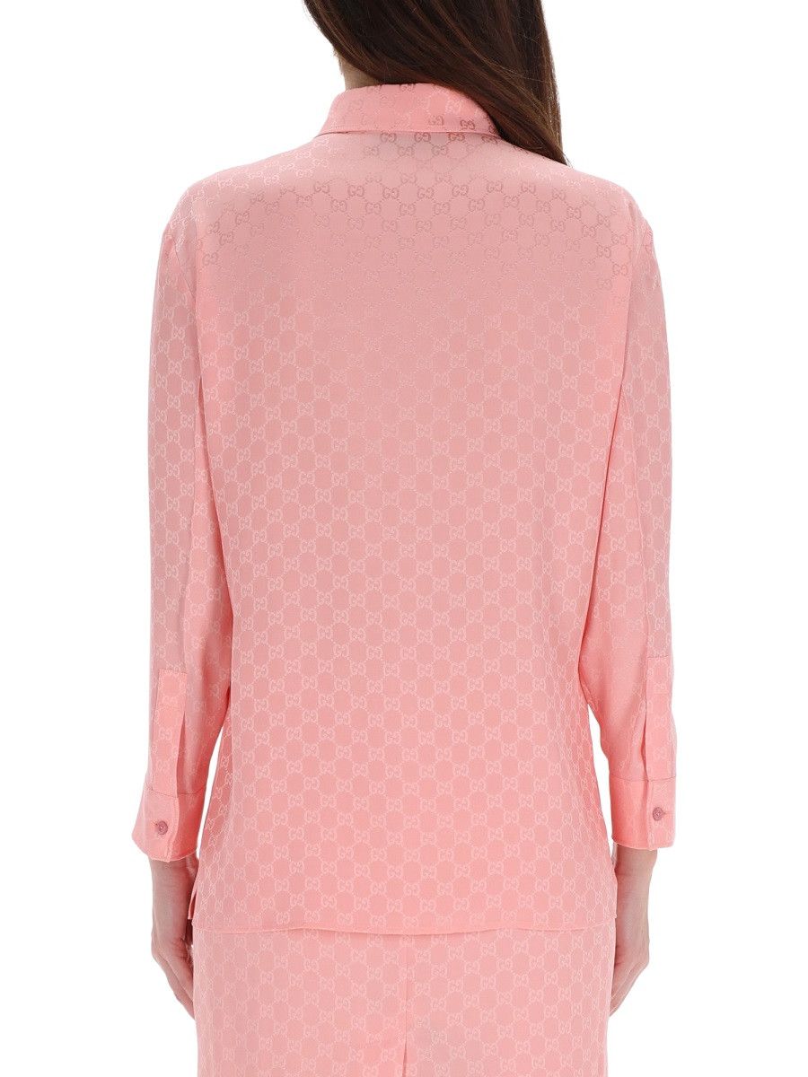 Gucci GUCCI SILK SHIRT - PINK (IT 42) Size M / US 6-8 / IT 42-44 - 3 Thumbnail