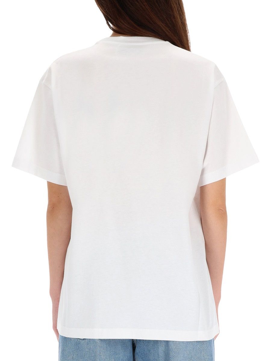 Gucci GUCCI T-SHIRT WITH LOGO EMBROIDERY - WHITE Size S / US 4 / IT 40 - 3 Thumbnail