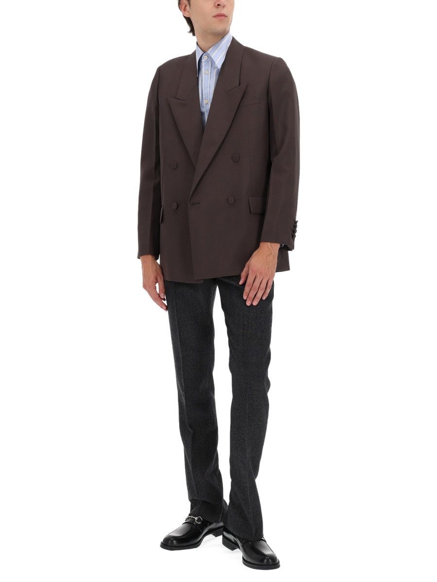 Gucci GUCCI DOUBLE-BREASTED JACKET - BROWN (IT 50) Size US L / EU 52-54 / 3 - 2 Thumbnail