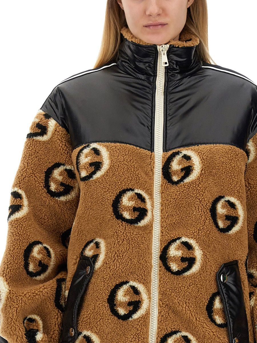 Gucci GUCCI JACQUARD ZIPPER JACKET - BEIGE Size XS / US 0-2 / IT 36-38 - 4 Thumbnail