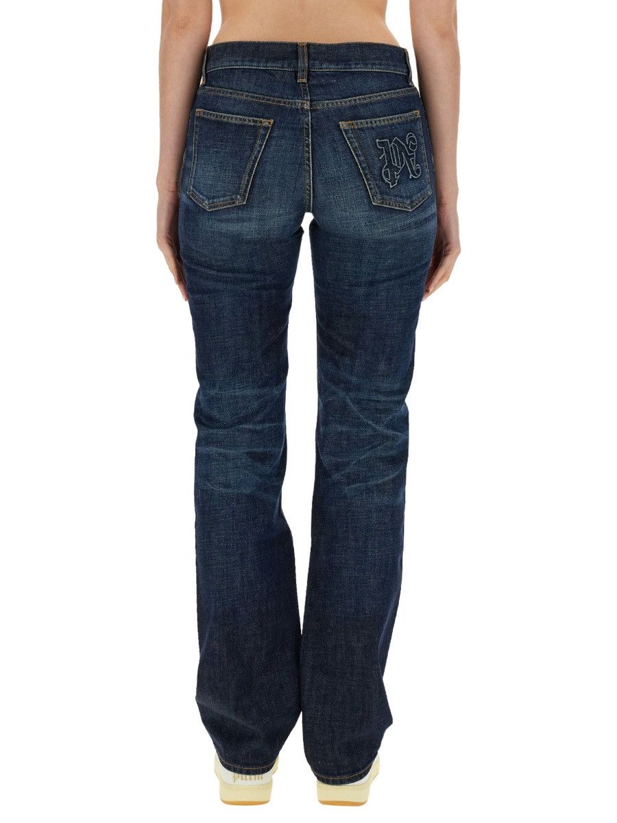 Palm Angels PALM ANGELS STRAIGHT LEG JEANS - BLUE (JEANS 26) Size 26" / US 2 / IT 38 - 3 Thumbnail