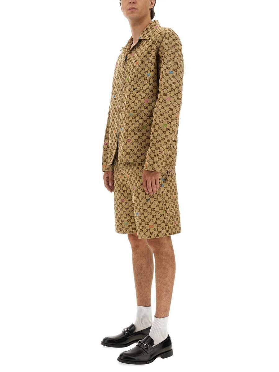Gucci GUCCI FABRIC JACKET GG - BEIGE (IT 48) Size US M / EU 48-50 / 2 - 2 Thumbnail
