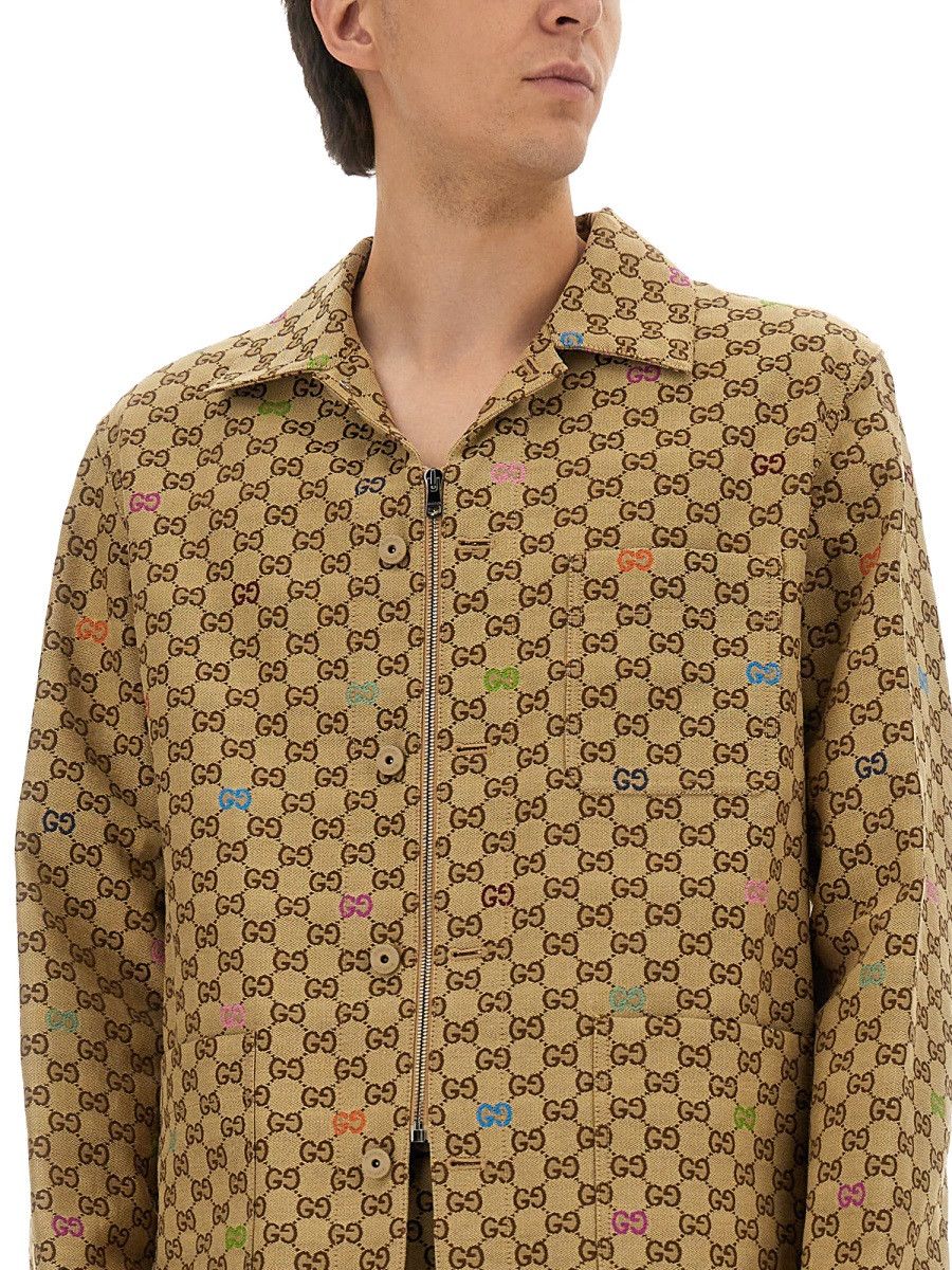 Gucci GUCCI FABRIC JACKET GG - BEIGE (IT 48) Size US M / EU 48-50 / 2 - 4 Thumbnail