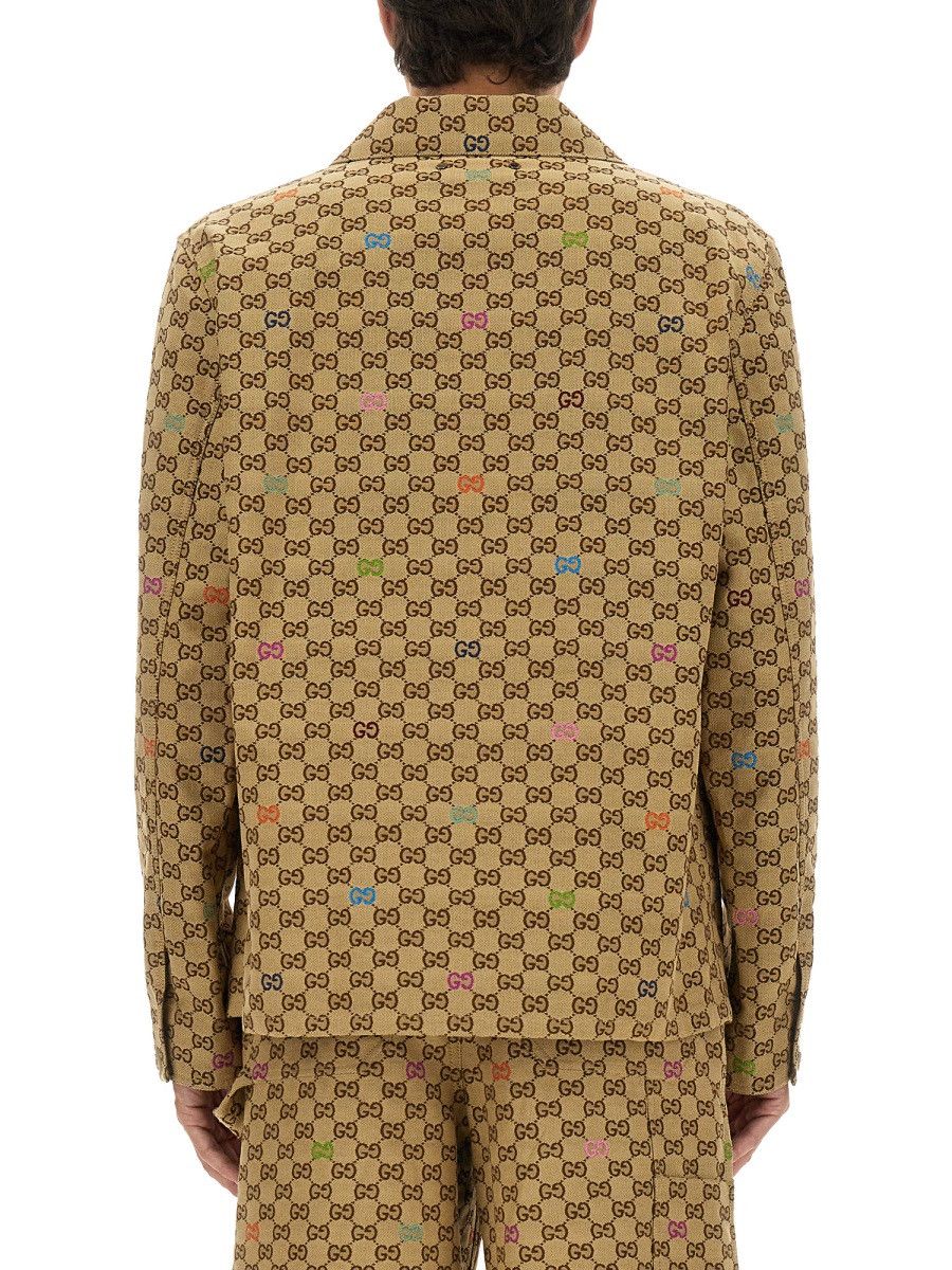 Gucci GUCCI FABRIC JACKET GG - BEIGE (IT 50) Size US L / EU 52-54 / 3 - 3 Thumbnail