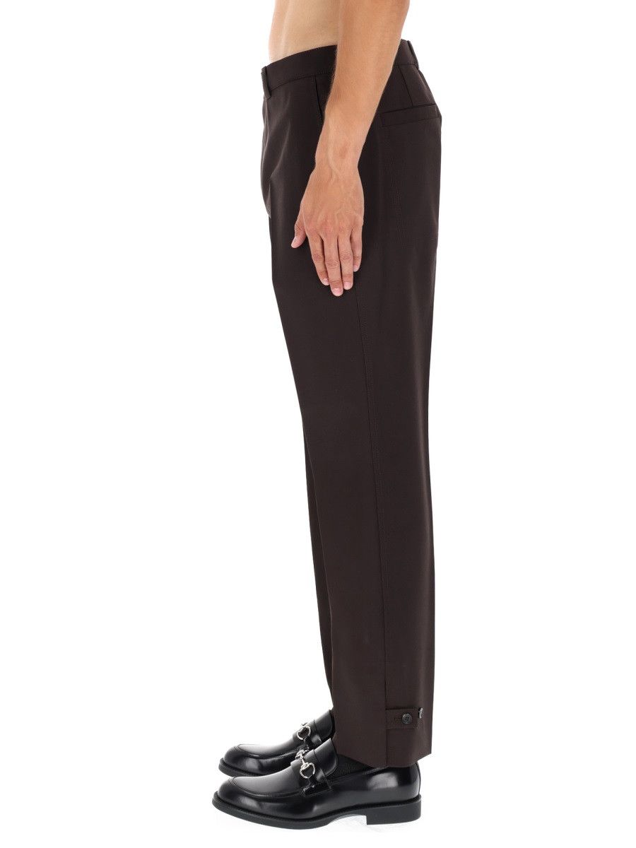 Gucci GUCCI WOOL GABARDINE PANTS - BLACK (IT 50) Size US 34 / EU 50 - 3 Thumbnail