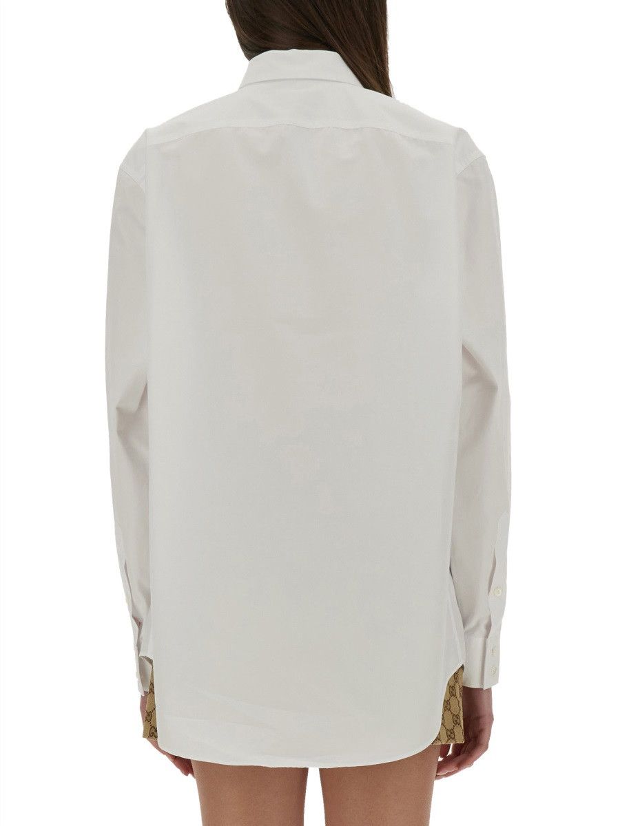 Gucci GUCCI COTTON POPLIN SHIRT - WHITE (IT 40) Size S / US 4 / IT 40 - 3 Thumbnail