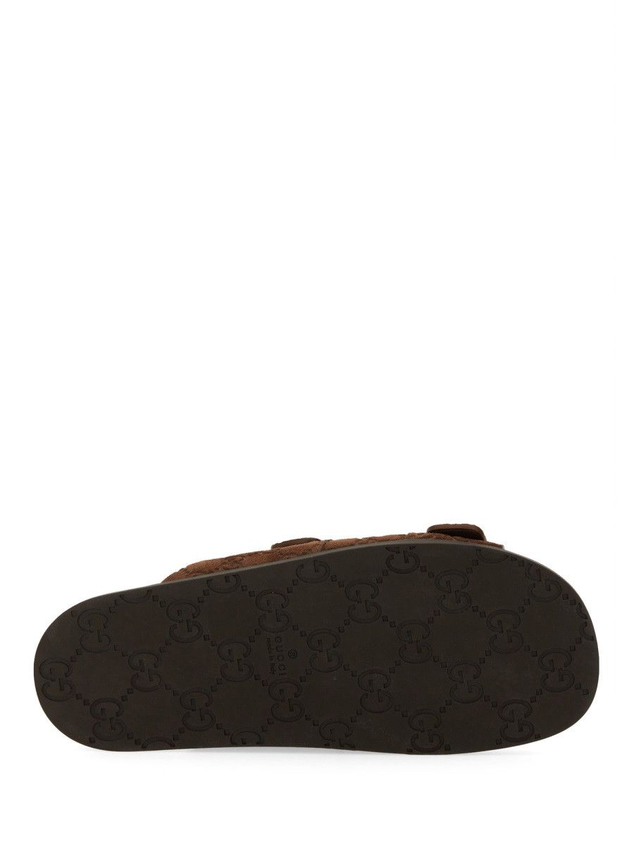 Gucci GUCCI LEATHER SLIDER SANDAL - BROWN (UK 6) Size US 7 / EU 40 - 5 Thumbnail