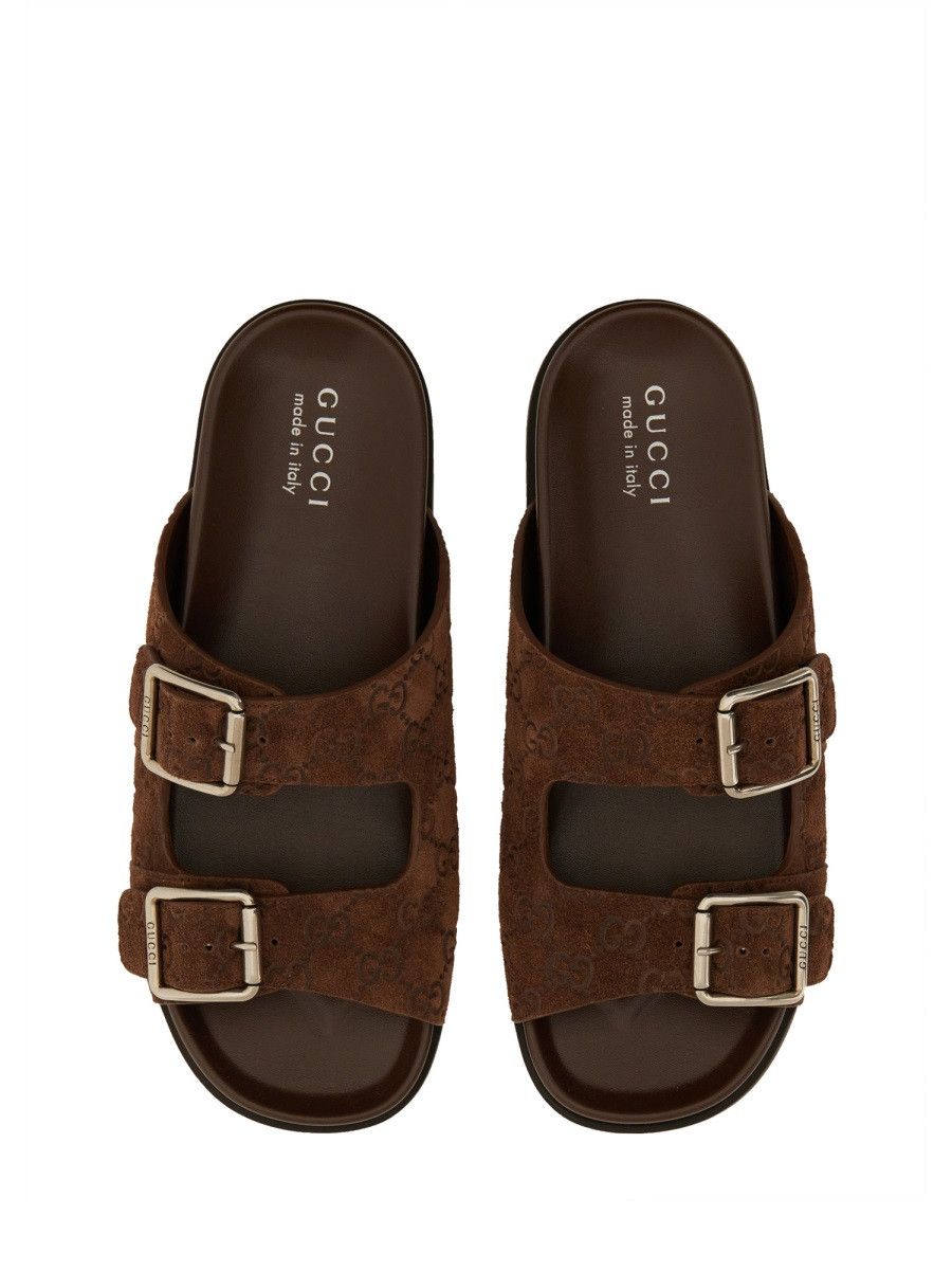 Gucci GUCCI LEATHER SLIDER SANDAL - BROWN (UK 6) Size US 7 / EU 40 - 6 Thumbnail