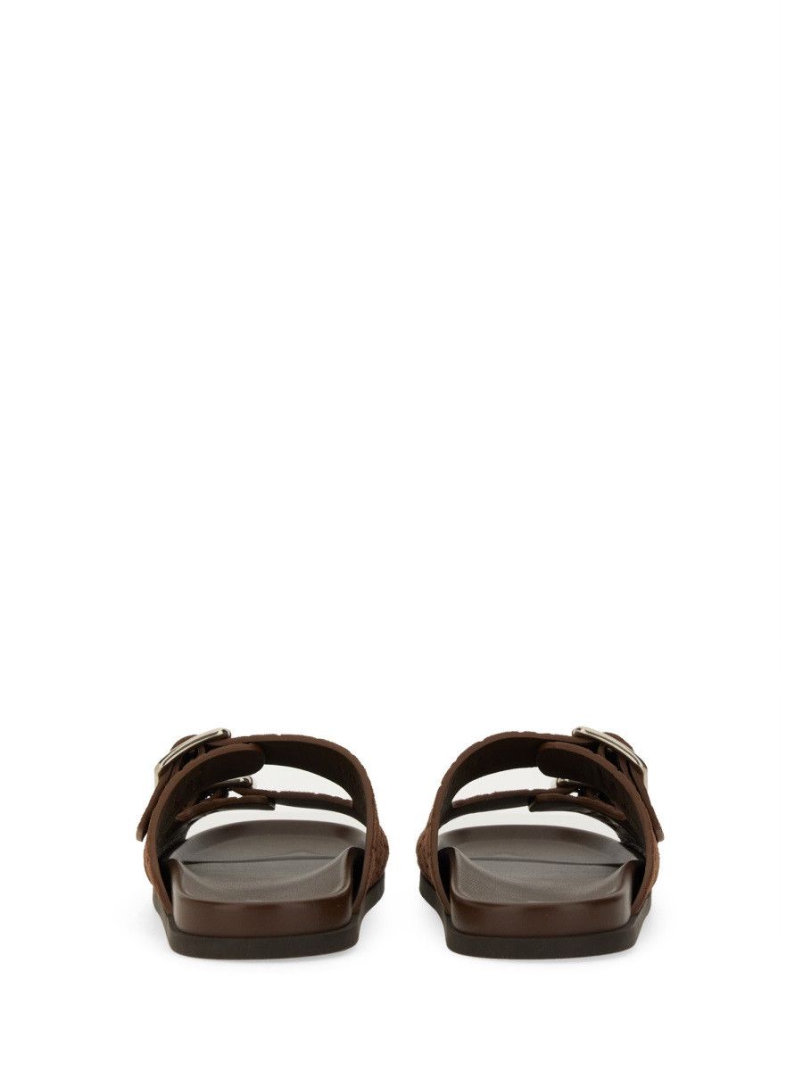 Gucci GUCCI LEATHER SLIDER SANDAL - BROWN (UK 7) Size US 8 / EU 41 - 3 Thumbnail